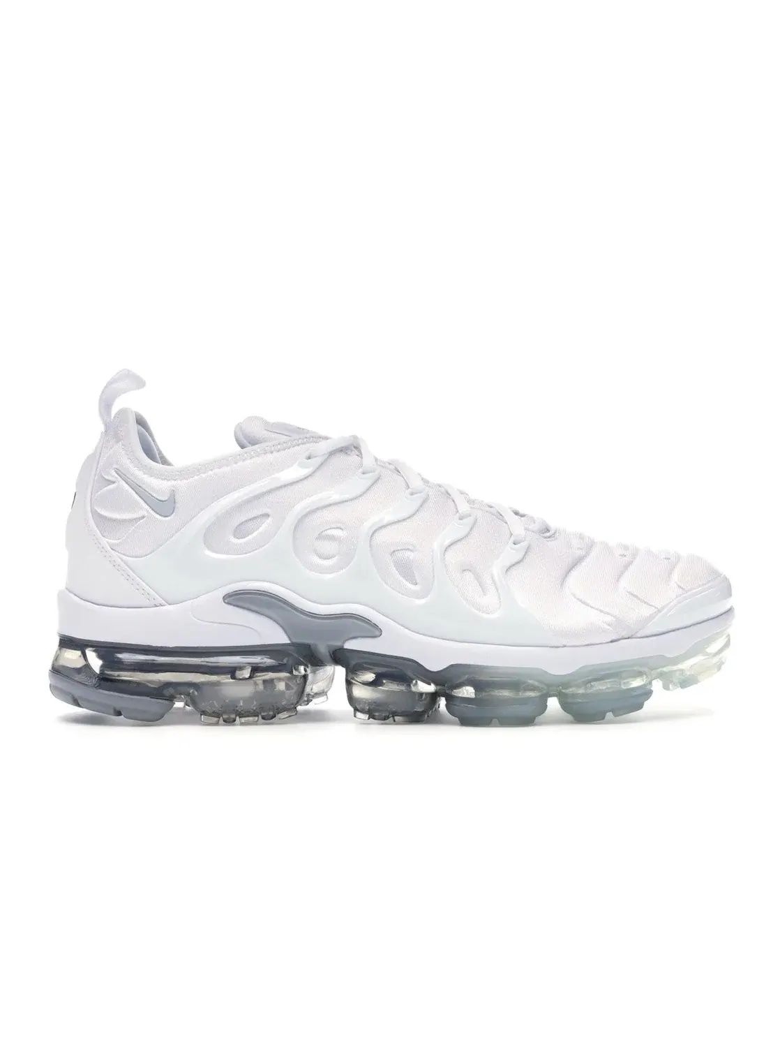 Мужские кроссовки с вставками из кожи Nike Air VaporMax Plus — изображение 1 из 4, белый/серый-платиновый