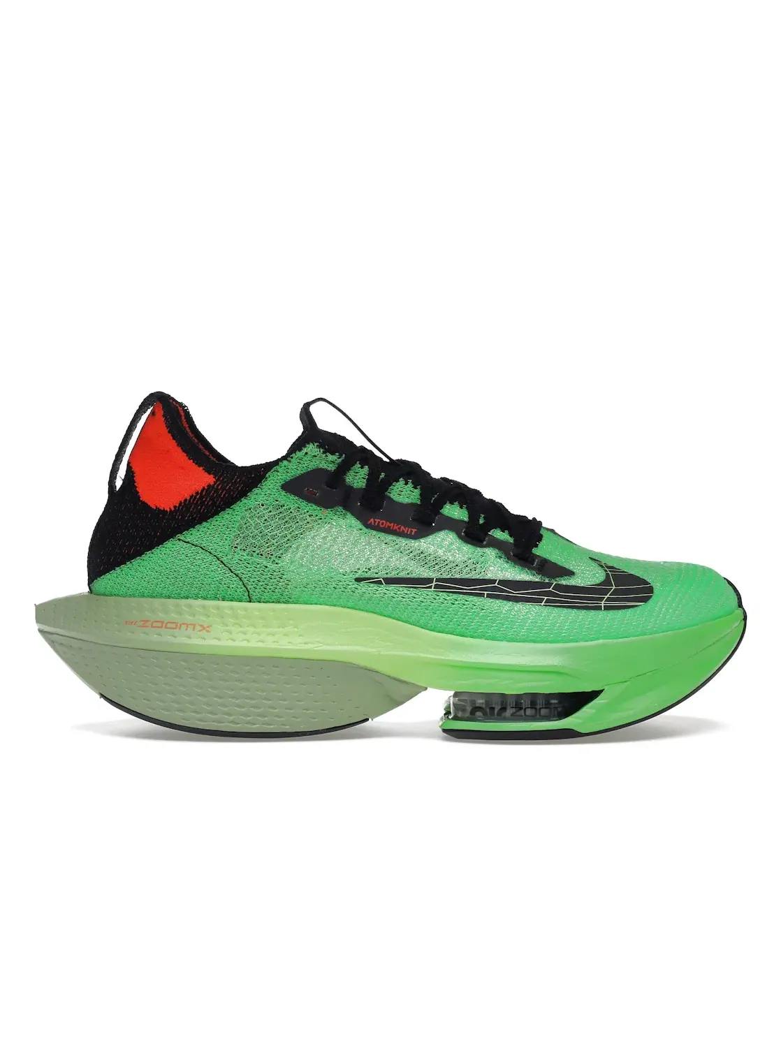 Мужские кроссовки для бега с карбоновой пластиной Nike Air Zoom Alphafly Next% 2 — изображение 1 из 4, зеленый/яркий//черный