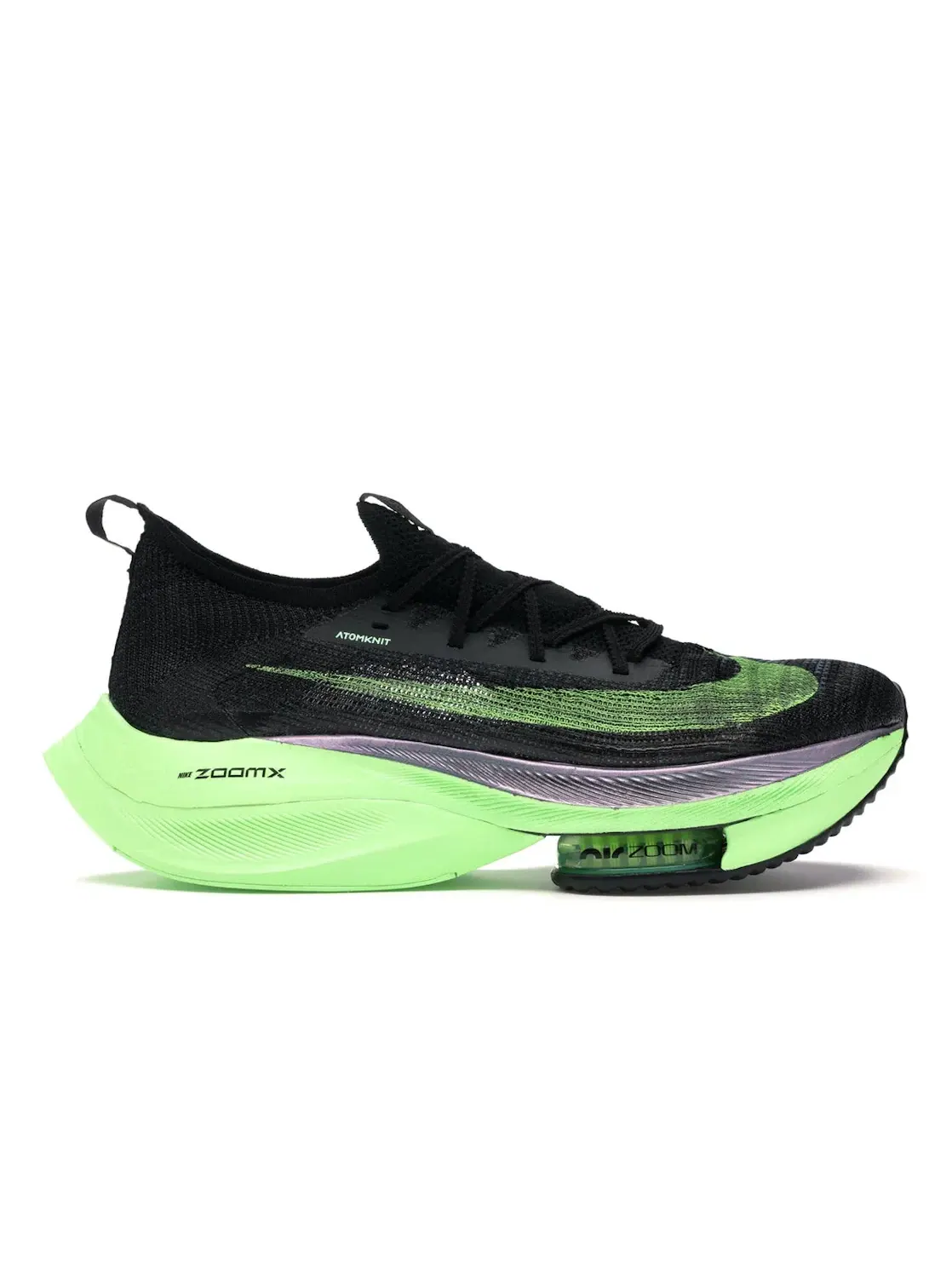 Мужские кроссовки с карбоновой пластиной Nike Air Zoom Alphafly Next% — изображение 1 из 4, черный/зеленый