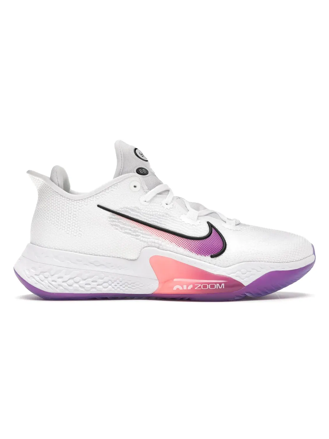 Мужские баскетбольные кроссовки Nike Air Zoom BB NXT Rawthentic — изображение 1 из 4, белый/фиолетовый-белый