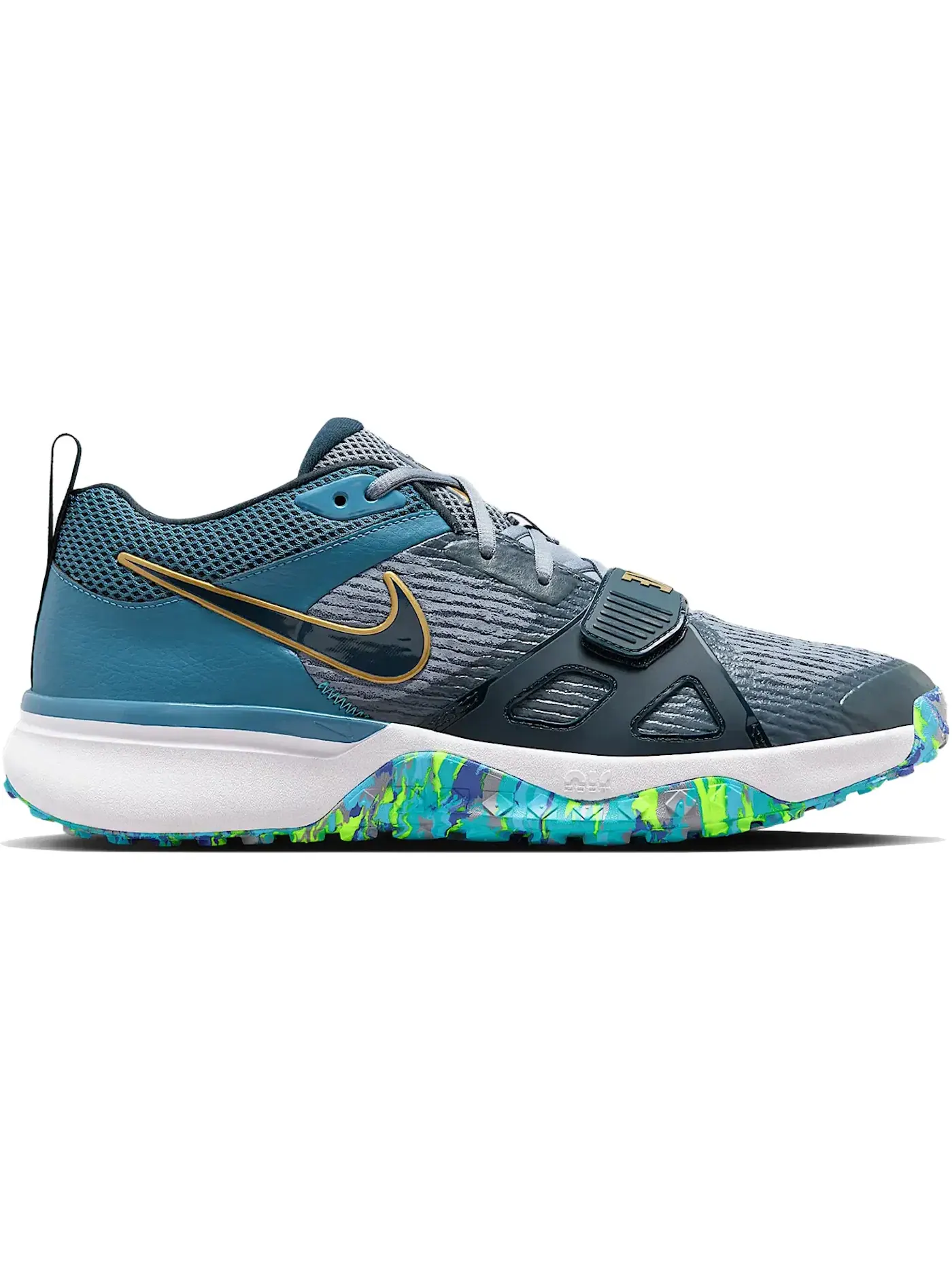 Мужские кроссовки для бейсбола Nike Air Zoom Diamond Elite Turf — изображение 1 из 1, белый/темно-синий