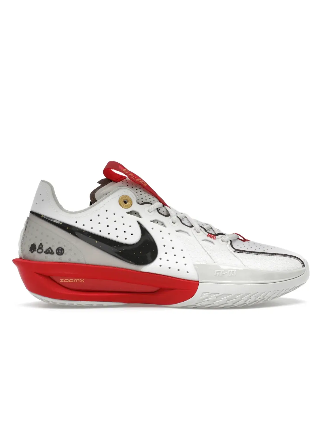Мужские кроссовки для баскетбола Nike Air Zoom GT Cut 3 Year of the Snake — изображение 1 из 4, светлый хаки/красный