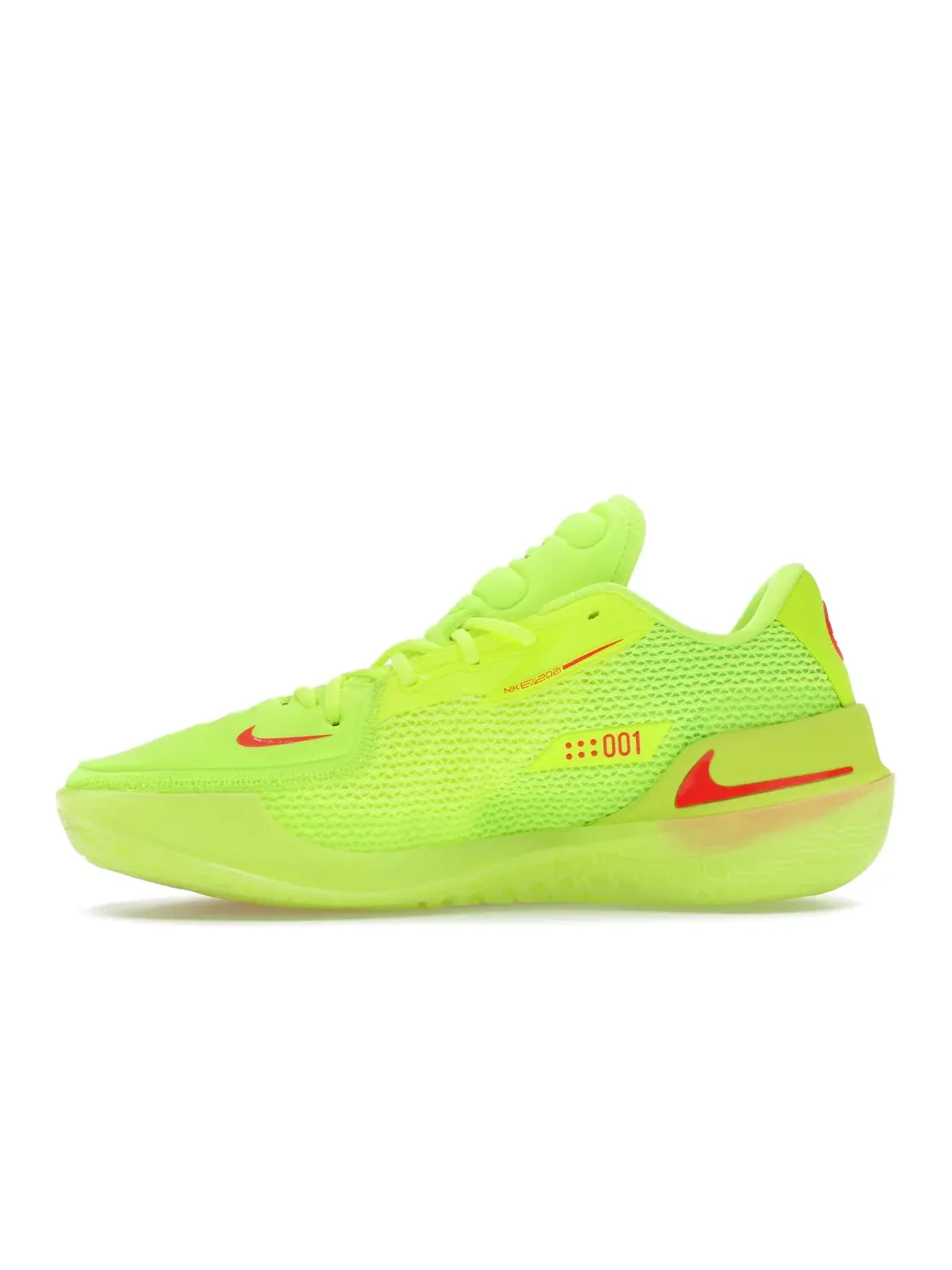 Мужские кроссовки для баскетбола с ярким дизайном Nike Air Zoom GT Cut Nike, Volt Bright Crimson — изображение 3 из 4