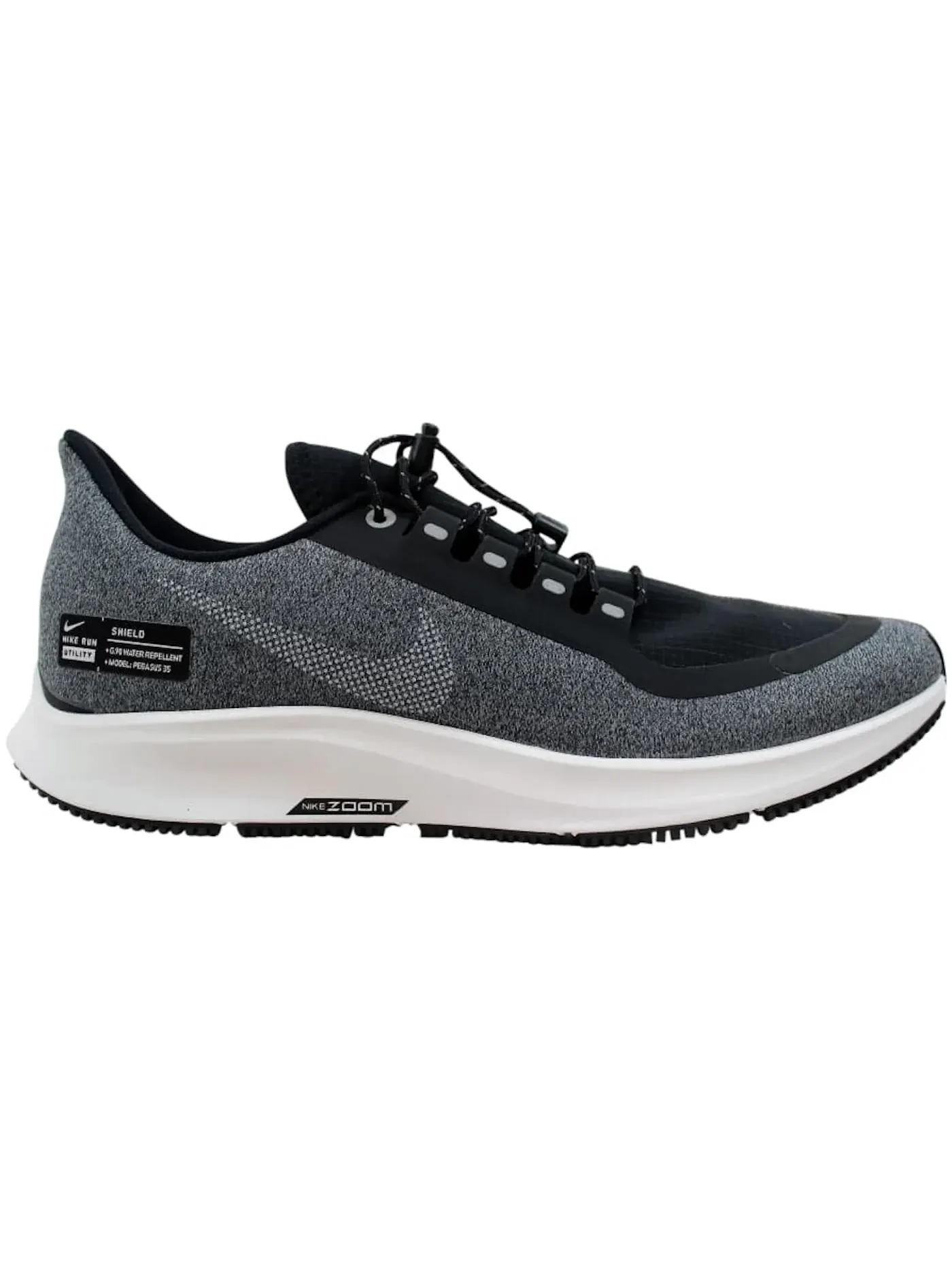 Женские кроссовки для бега Nike Air Zoom Pegasus 35 RN Shield Nike — изображение 1 из 1, черный/белый серый