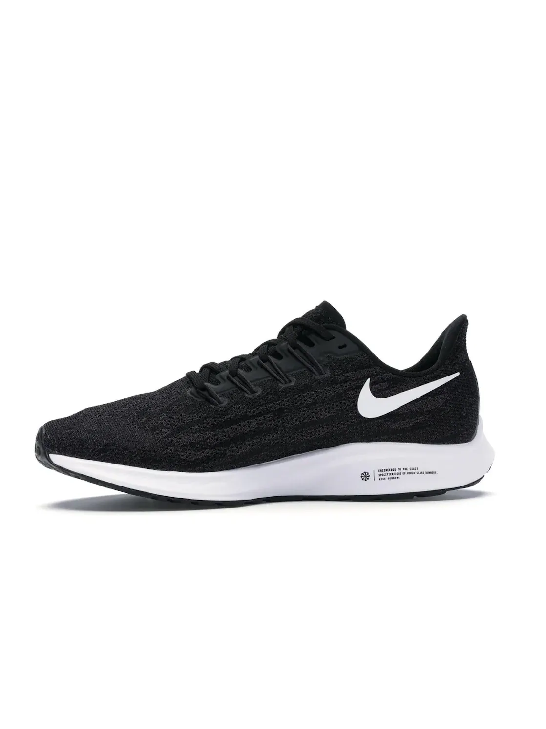 Мужские кроссовки с амортизацией Nike Air Zoom Pegasus 36 Nike — изображение 3 из 4, черный/белый-серый