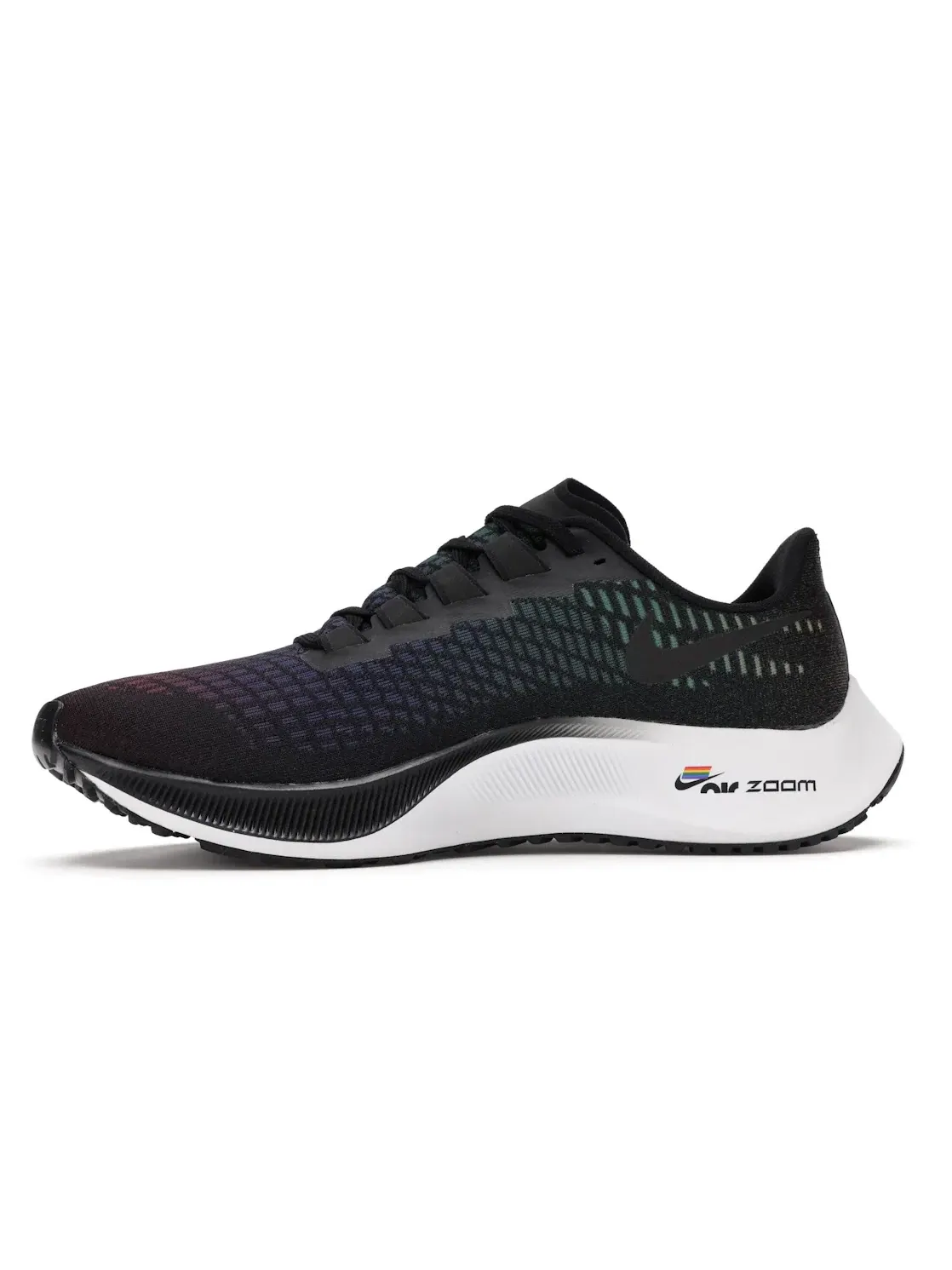 Мужские кроссовки для бега с амортизацией Nike Air Zoom Pegasus 37 Betrue Nike — изображение 3 из 4, черный/мульти--белый