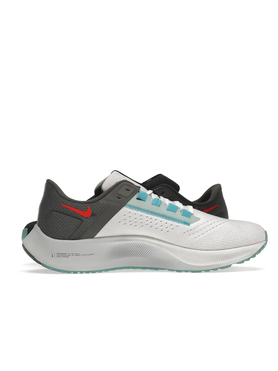 Мужские кроссовки с асимметричным дизайном Nike Air Zoom Pegasus 38 LE — изображение 3 из 4, темный серый/белый