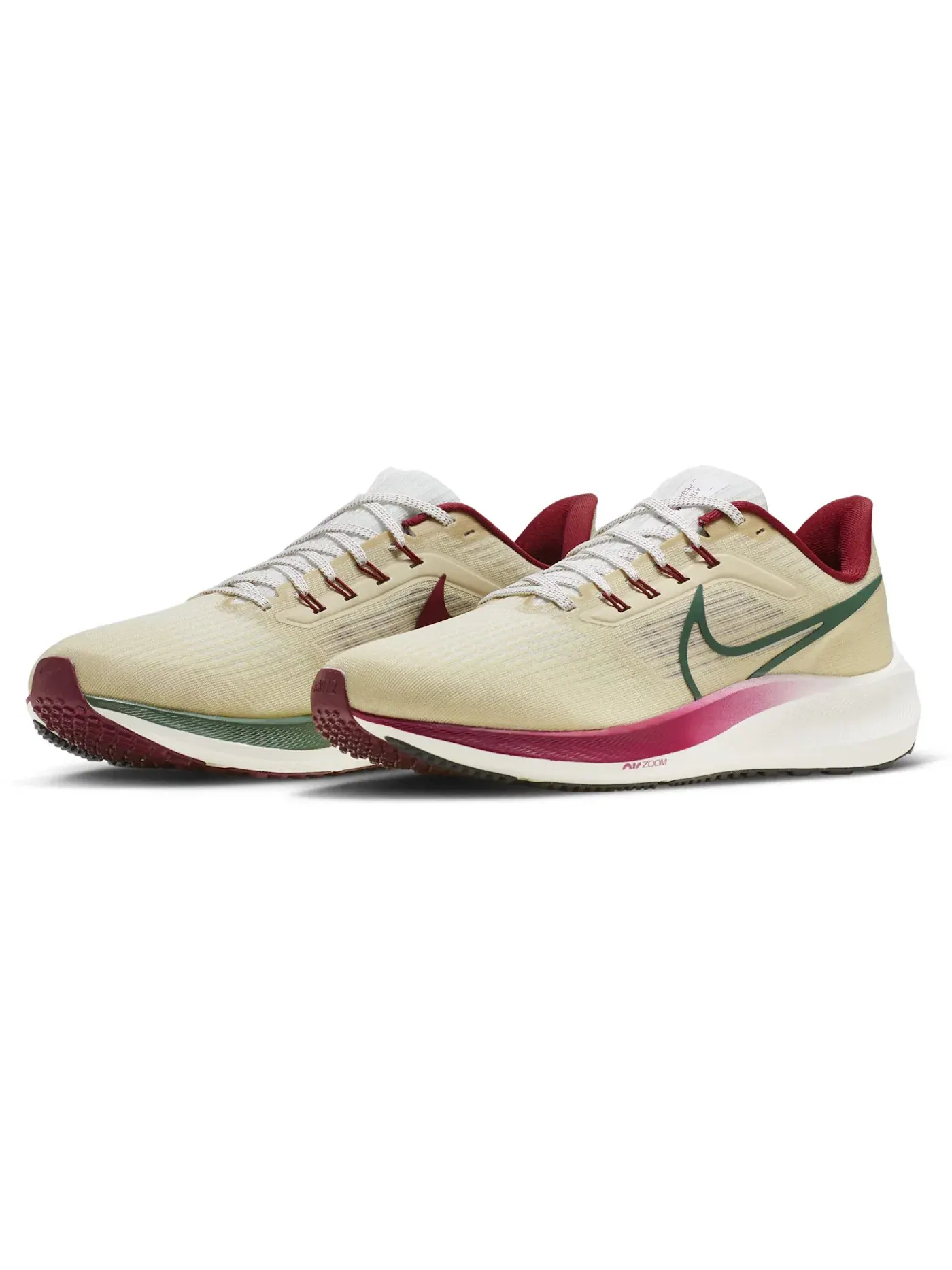 Мужские кроссовки для бега Nike Air Zoom Pegasus 39 Nike — изображение 2 из 3, зеленый--красный