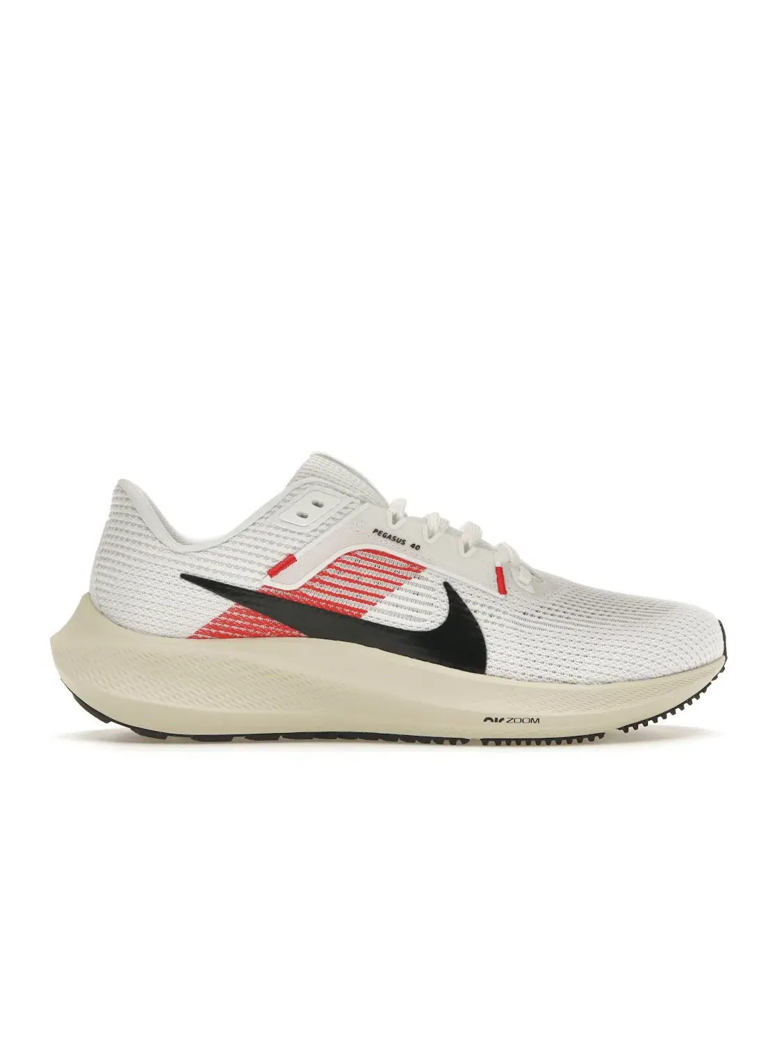 Мужские кроссовки для бега Nike Air Zoom Pegasus 40 — изображение 1 из 4, белый/красный//черный