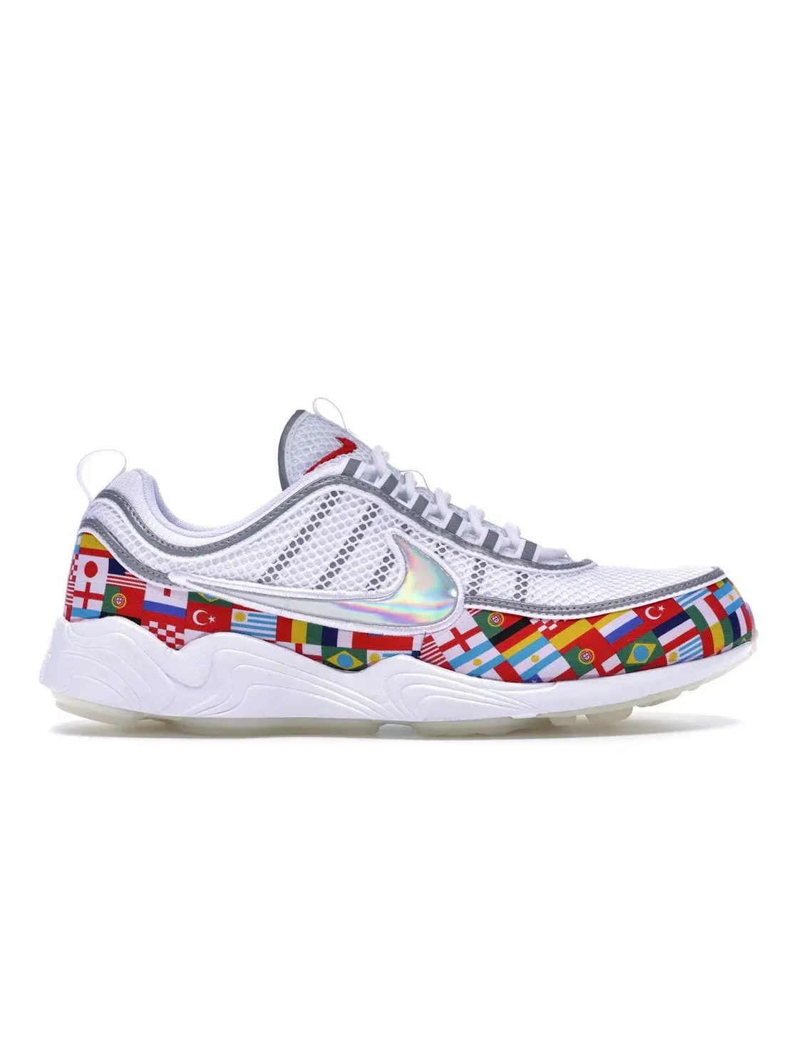 Мужские кроссовки с принтом флагов Nike Air Zoom Spiridon 16 — изображение 1 из 4, белый/мульти