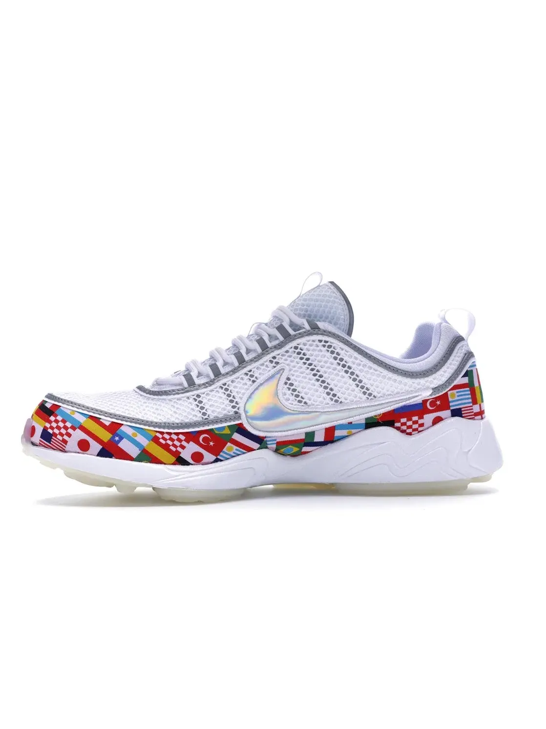 Мужские кроссовки с принтом флагов Nike Air Zoom Spiridon 16 — изображение 3 из 4, белый/мульти