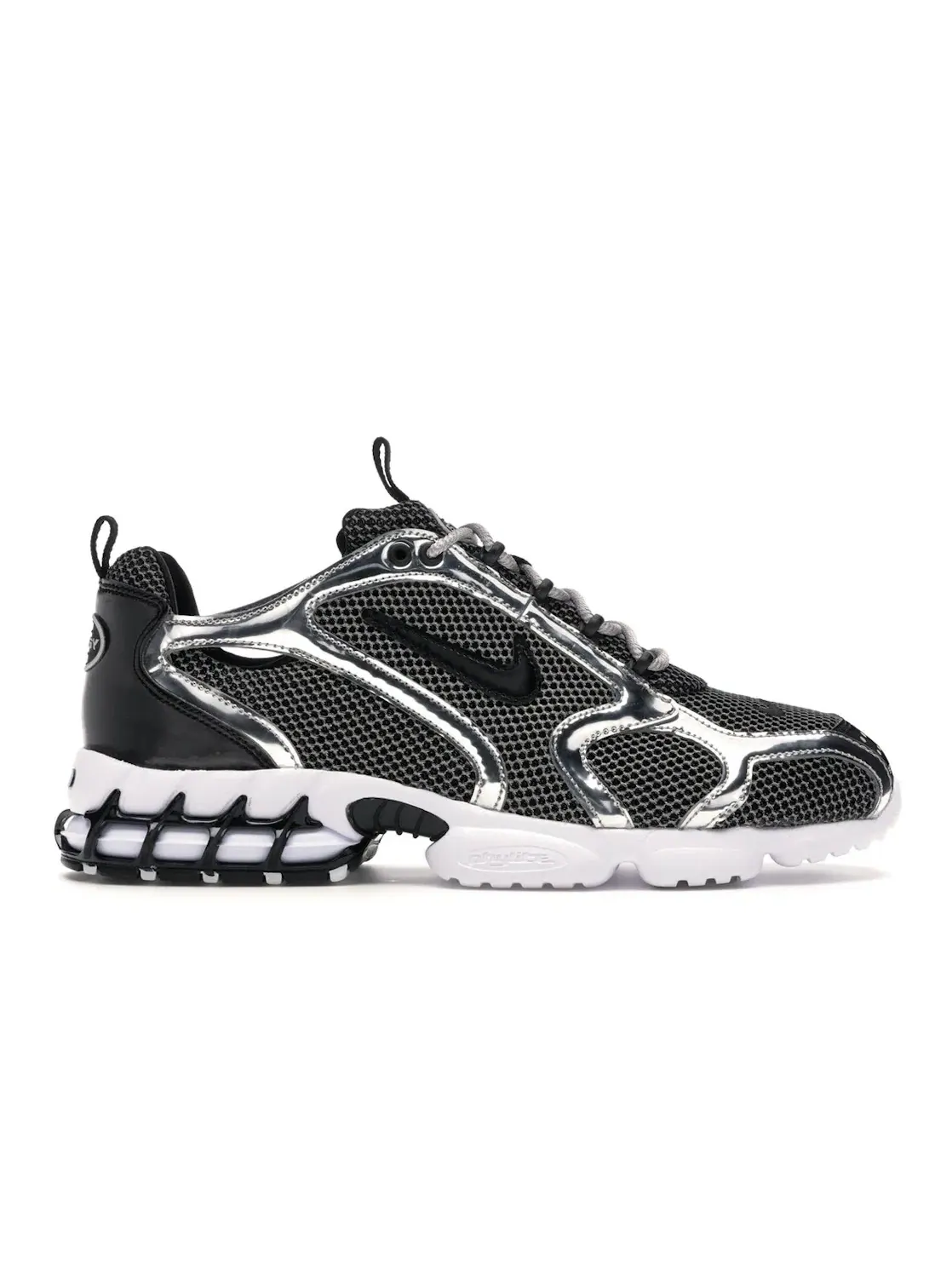 Мужские кроссовки Lifestyle Nike Air Zoom Spiridon Cage 2 Stussy — изображение 1 из 4, платиновый/черный-белый