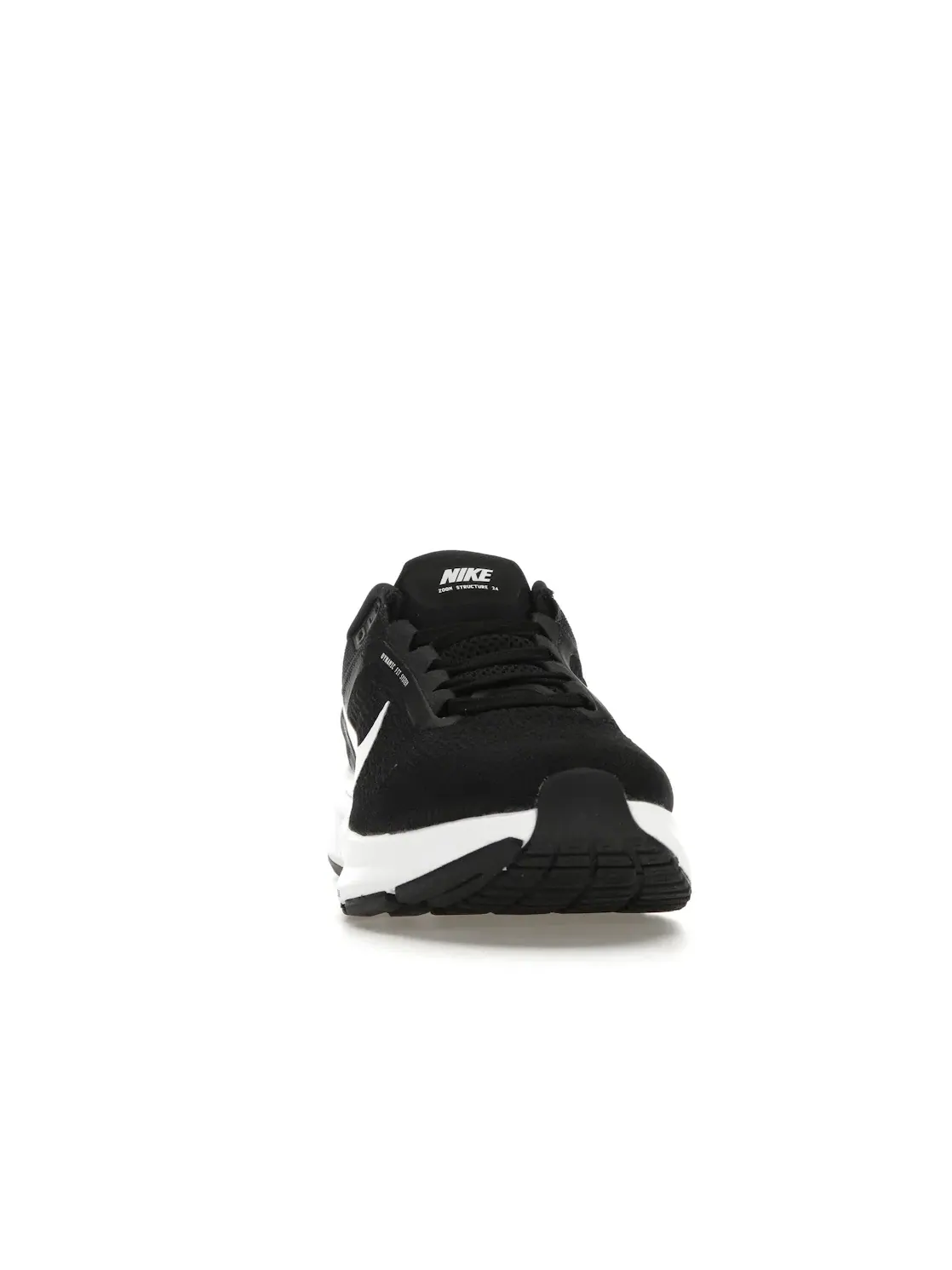 Женские кроссовки для бега Nike Air Zoom Structure 24 — изображение 2 из 4, черный/белый