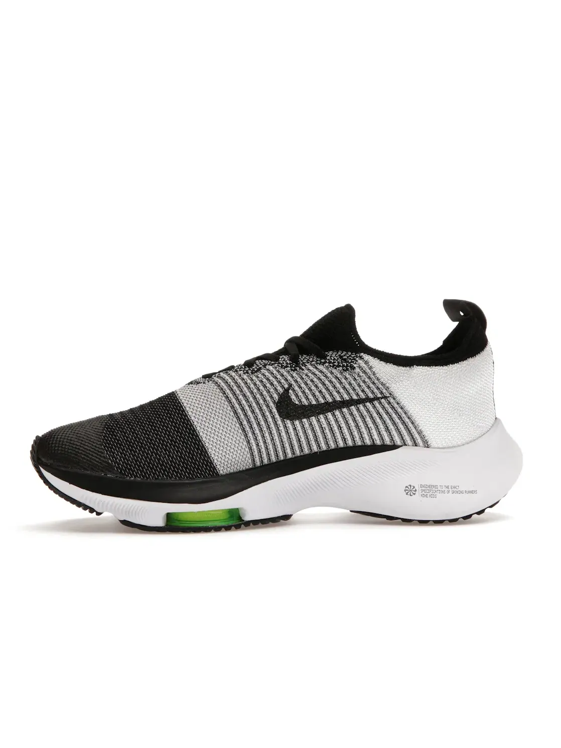 Детские кроссовки для бега с длинным рукавом Nike Air Zoom Tempo Next% Flyknit Nike — изображение 3 из 4, черный/-белый
