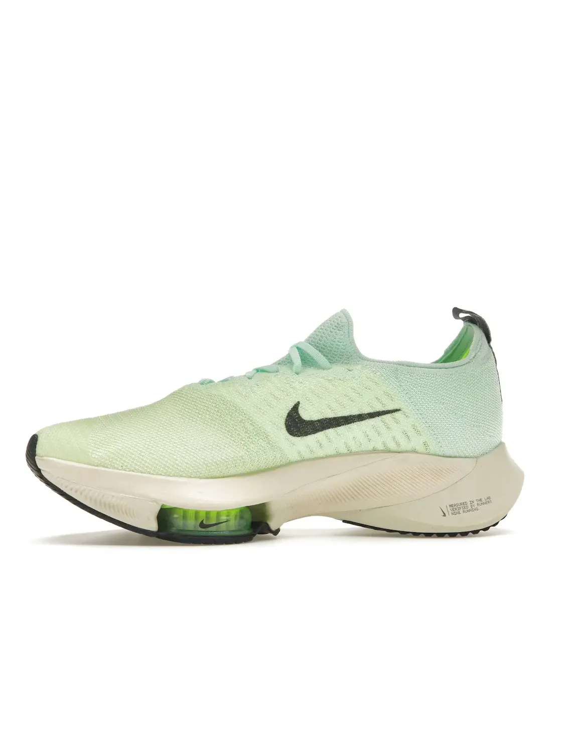 Мужские кроссовки для бега Nike Air Zoom Tempo Next% Flyknit Nike — изображение 3 из 4, зеленый/фиолетовый