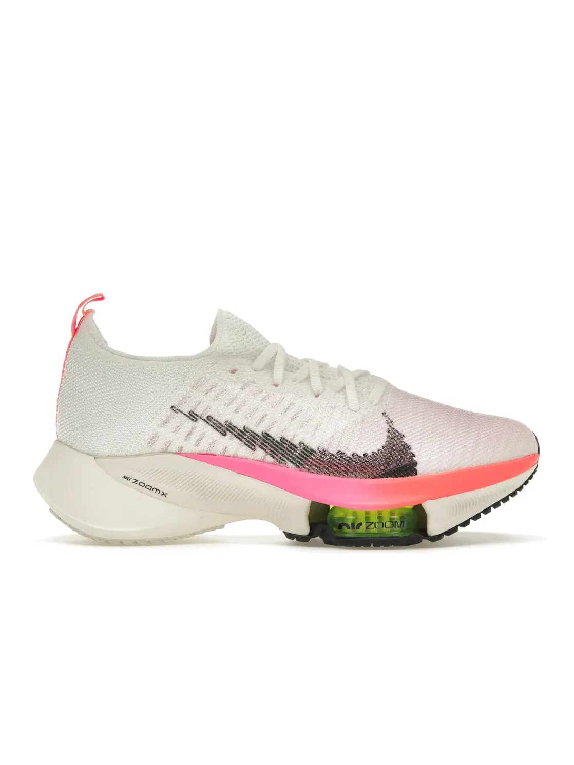 Женские кроссовки для бега с длинным рукавом Nike Air Zoom Tempo Next% Flyknit — изображение 1 из 4, белый/черный--розовый