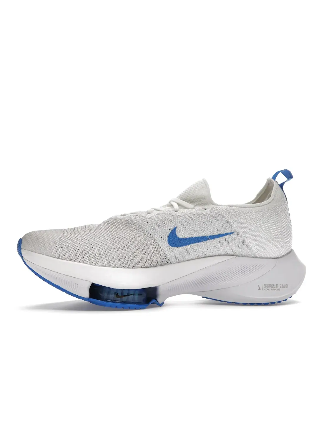 Мужские кроссовки для бега с амортизацией Nike Air Zoom Tempo Next% Flyknit — изображение 3 из 4, белый/синий-платиновый