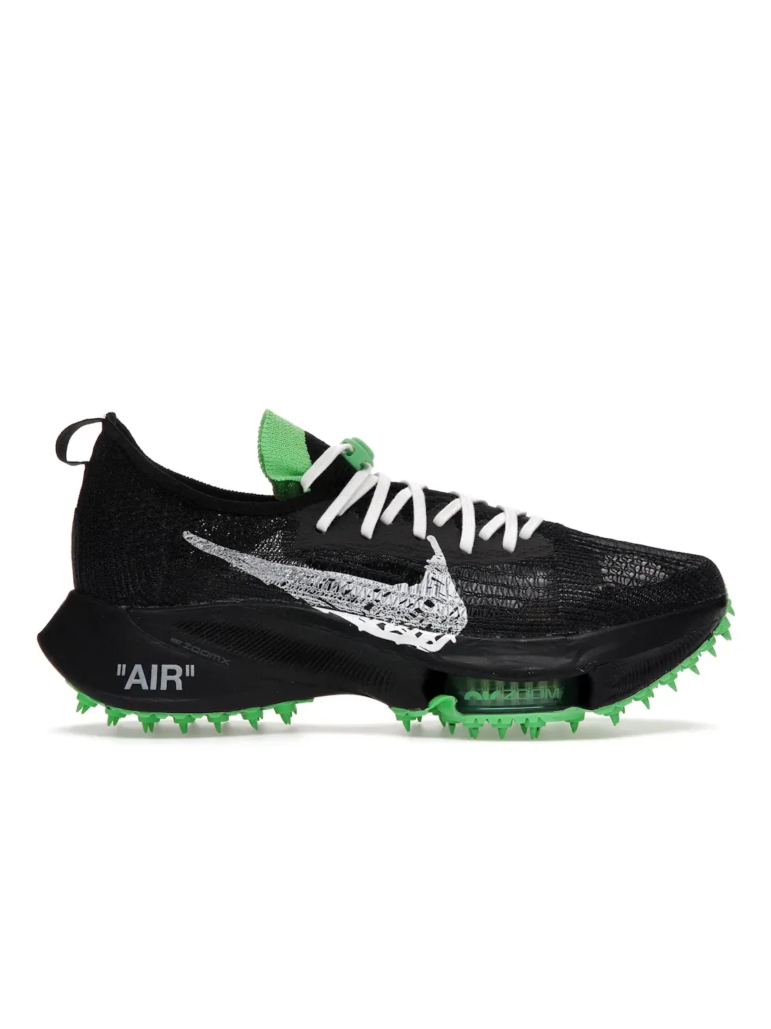 Мужские кроссовки с деконструированным дизайном Nike Air Zoom Tempo Next% Flyknit — изображение 1 из 4, черный/белый-зеленый