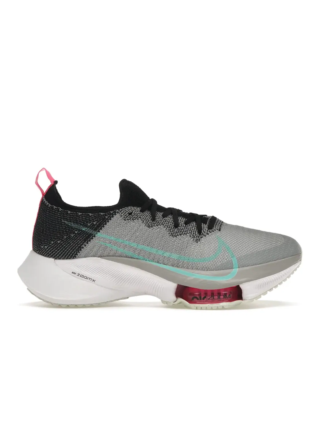 Мужские кроссовки для бега с пеной ZoomX Nike Air Zoom Tempo Next% Flyknit — изображение 1 из 4, черный/серый/-розовый