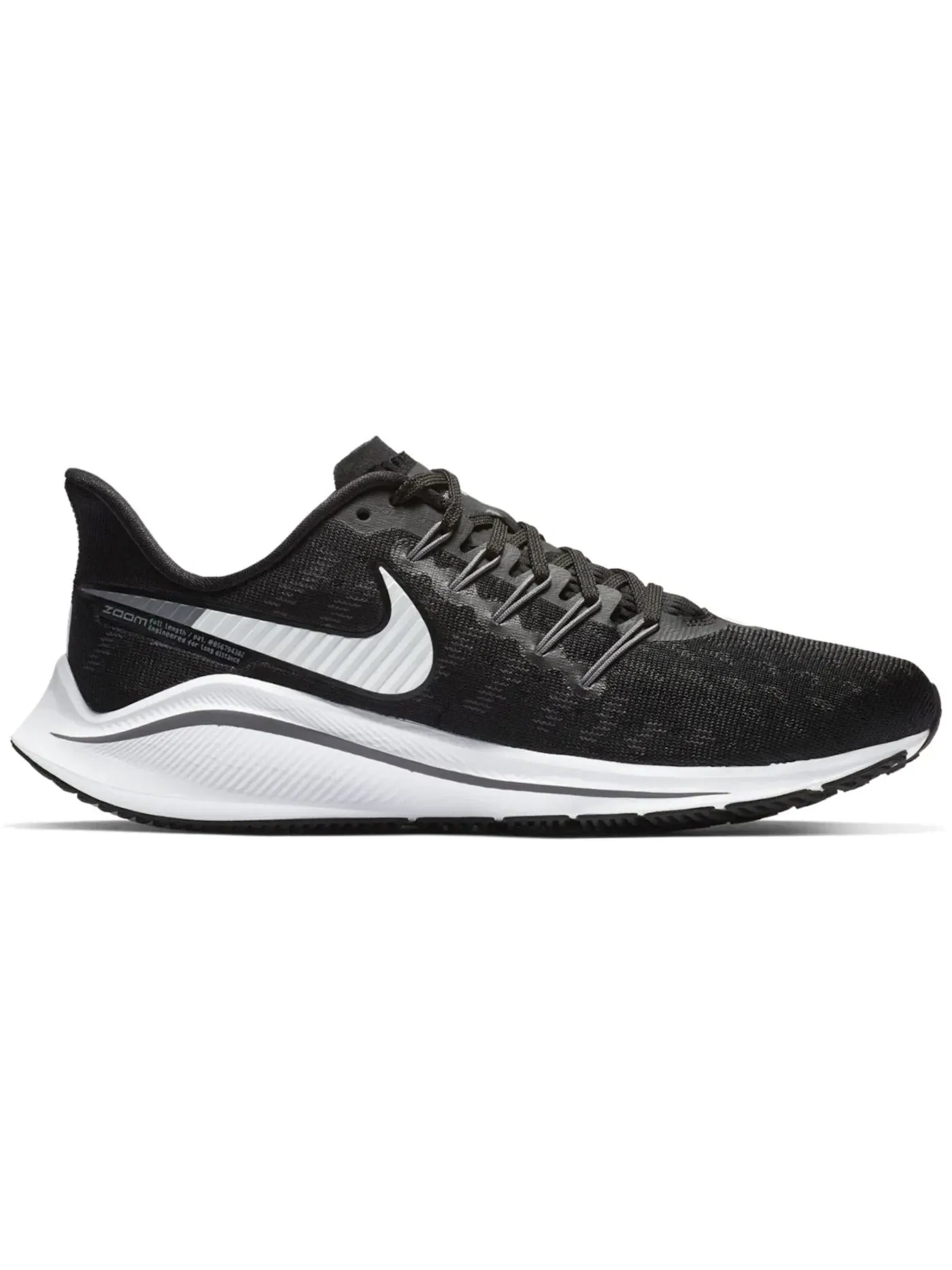 Женские кроссовки с амортизацией Nike Air Zoom Vomero 14 — изображение 1 из 1, черный/белый-серый