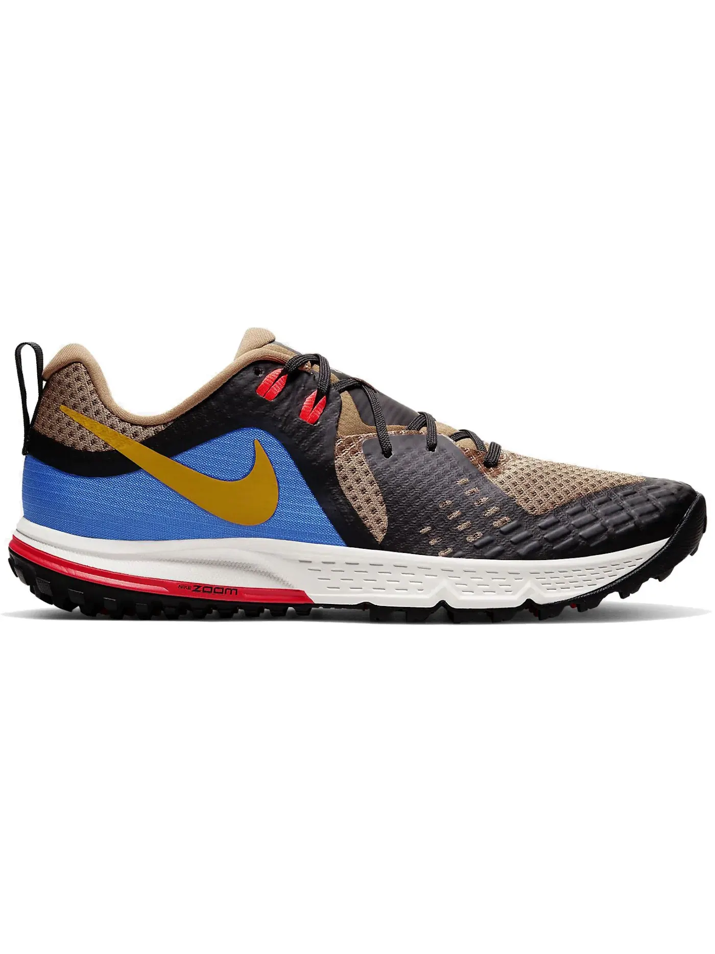 Мужские кроссовки с амортизацией Nike Air Zoom Wildhore 5 Nike — изображение 1 из 1, черный-синий-золотистый