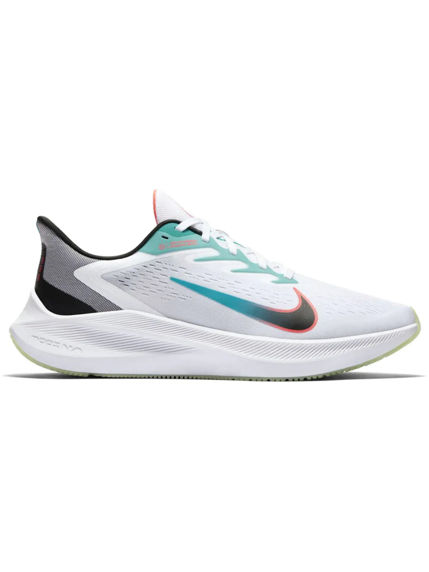 Мужские кроссовки для бега Nike Air Zoom Winflo 7 Nike — изображение 1 из 1, белый//голубой/черный