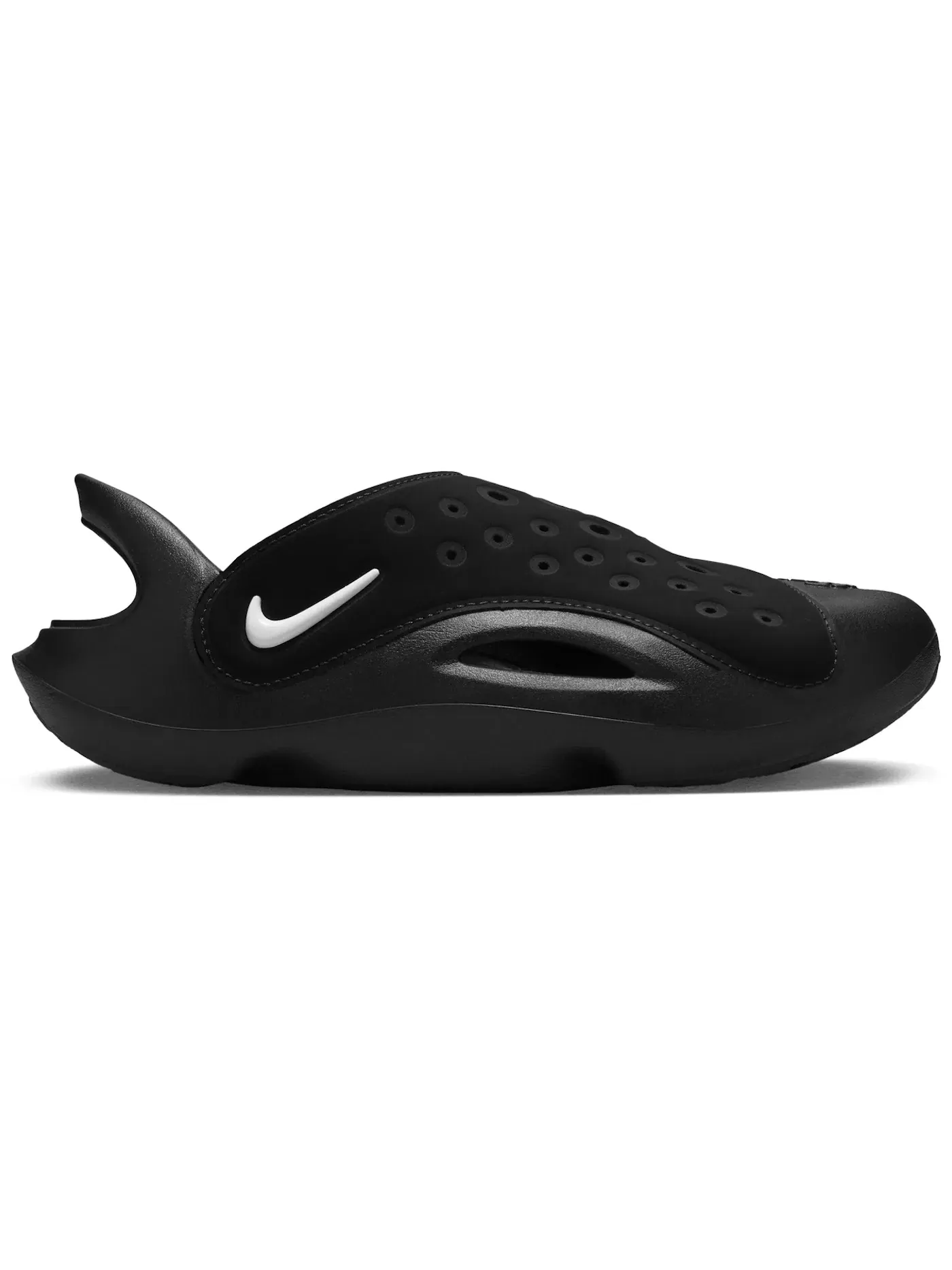 Детские сланцы Nike Aqua Swoosh — изображение 1 из 1, черный//белый