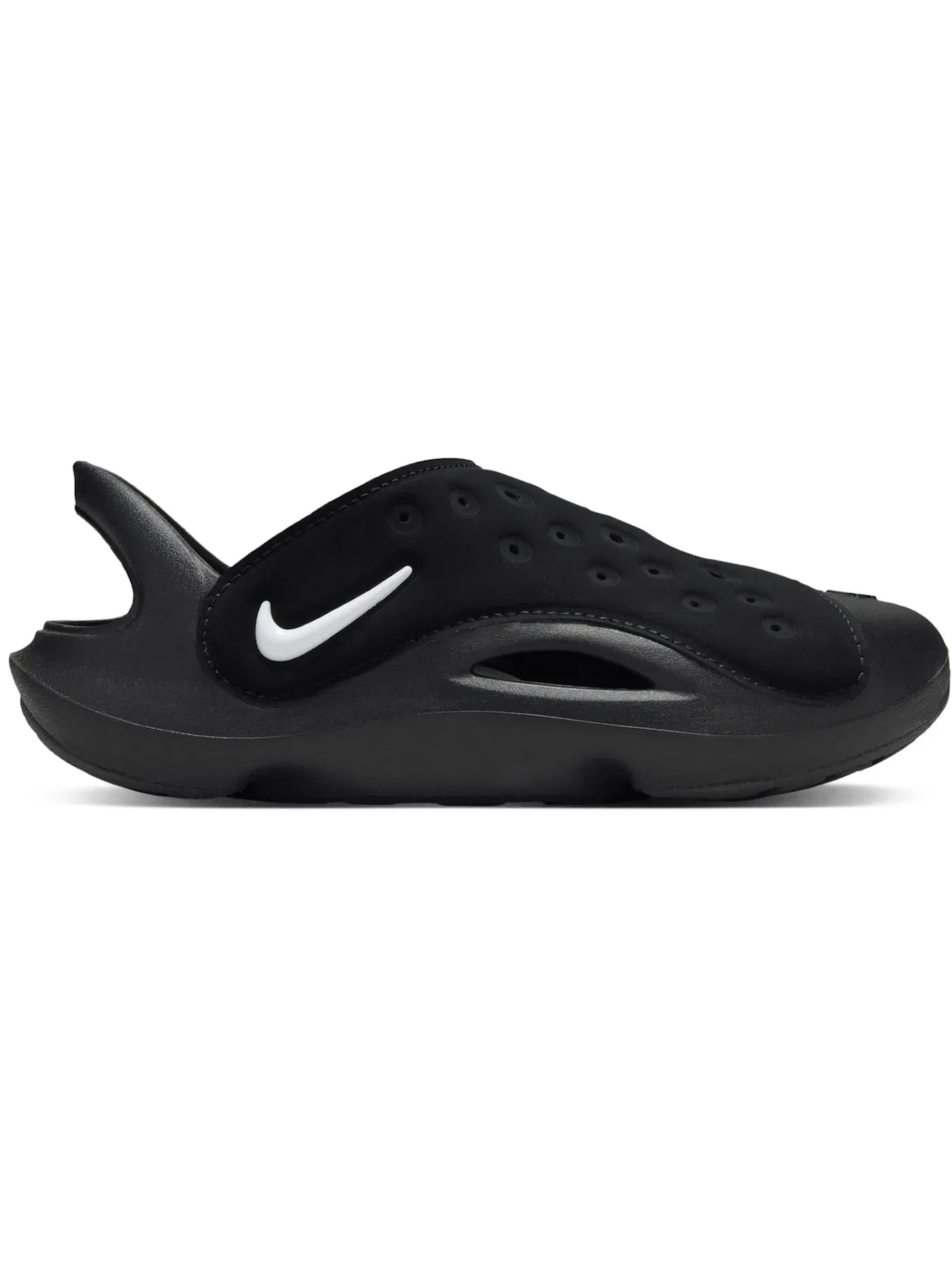 Детские сандалии-слайды Nike Aqua Swoosh — изображение 1 из 1, черный//белый