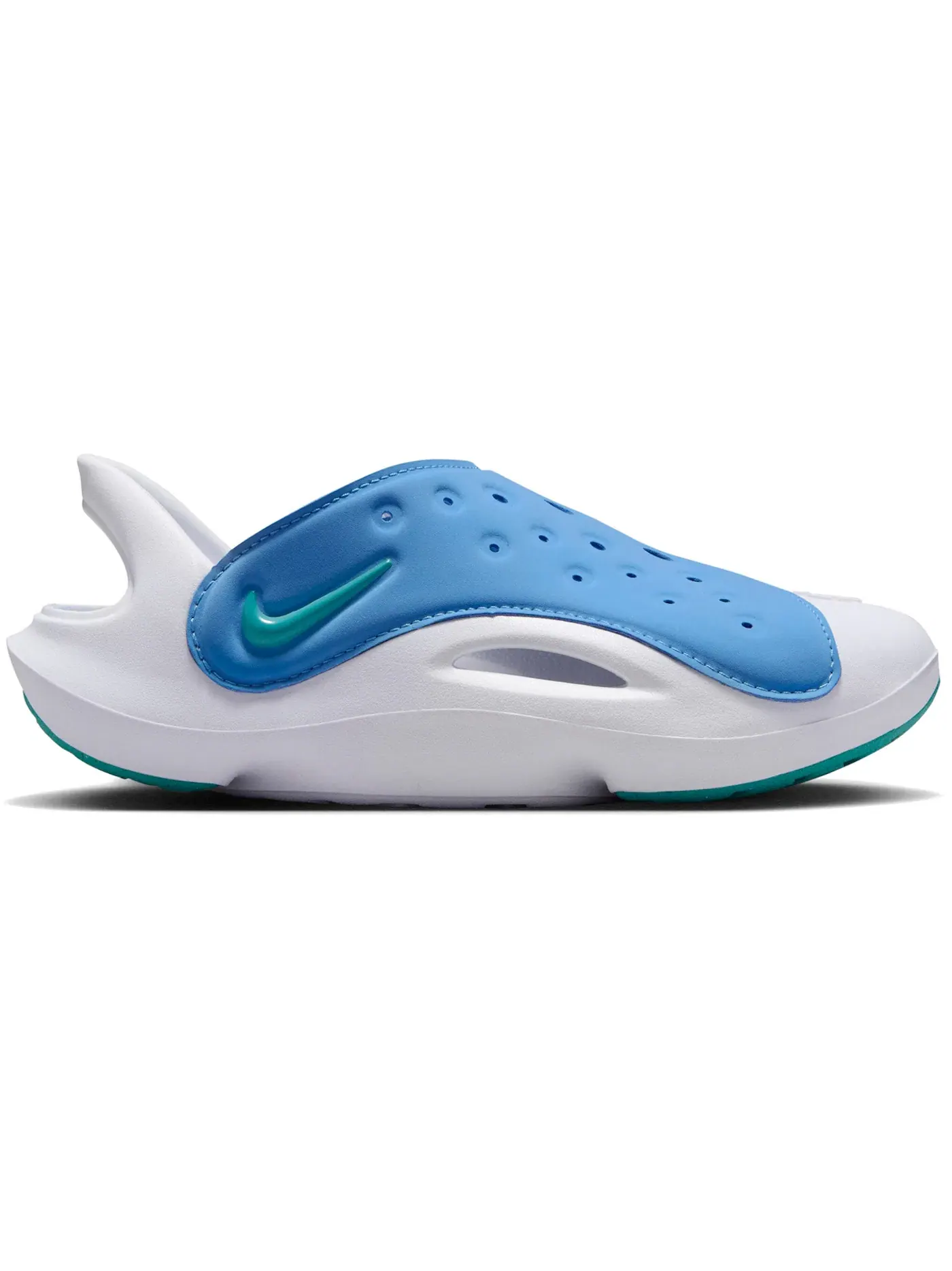 Детские сандалии-слайды Nike Aqua Swoosh — изображение 1 из 1, синий/белый