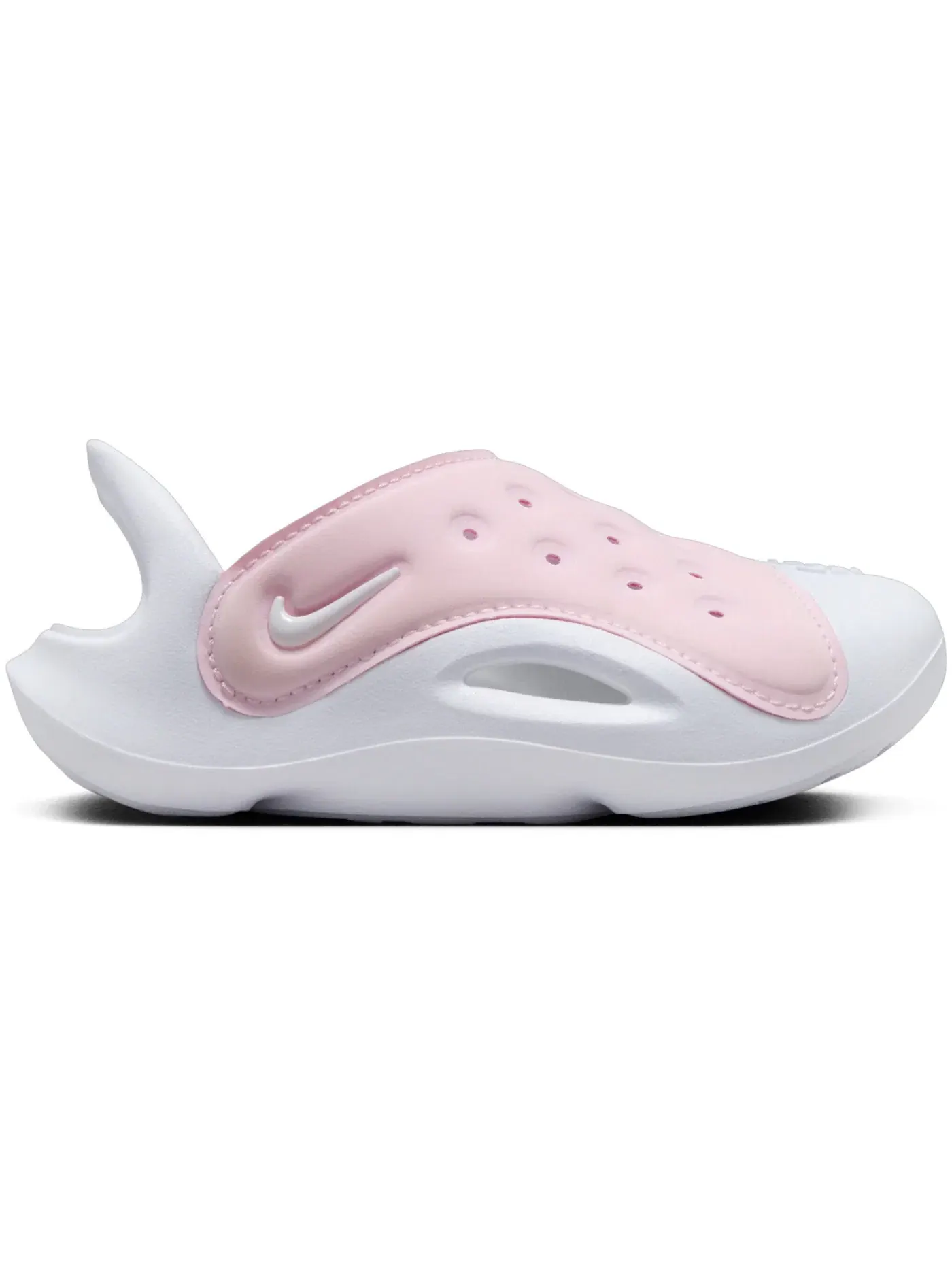 Детские шлепанцы с принтом Nike Aqua Swoosh Nike — изображение 1 из 1, розовый белый