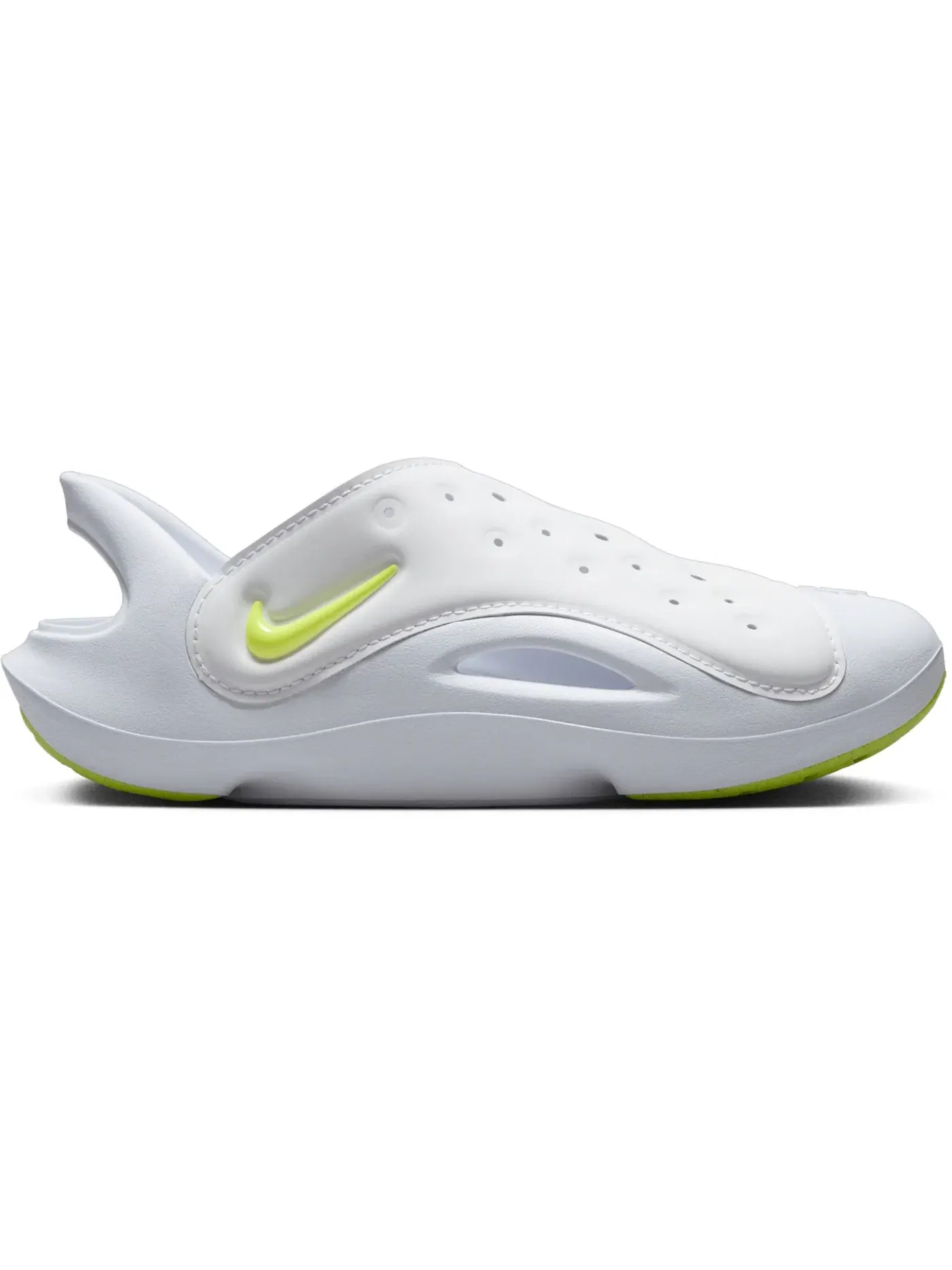 Детские сандалии-слайды с логотипом Nike Aqua Swoosh Nike — изображение 1 из 1, белый платиновый