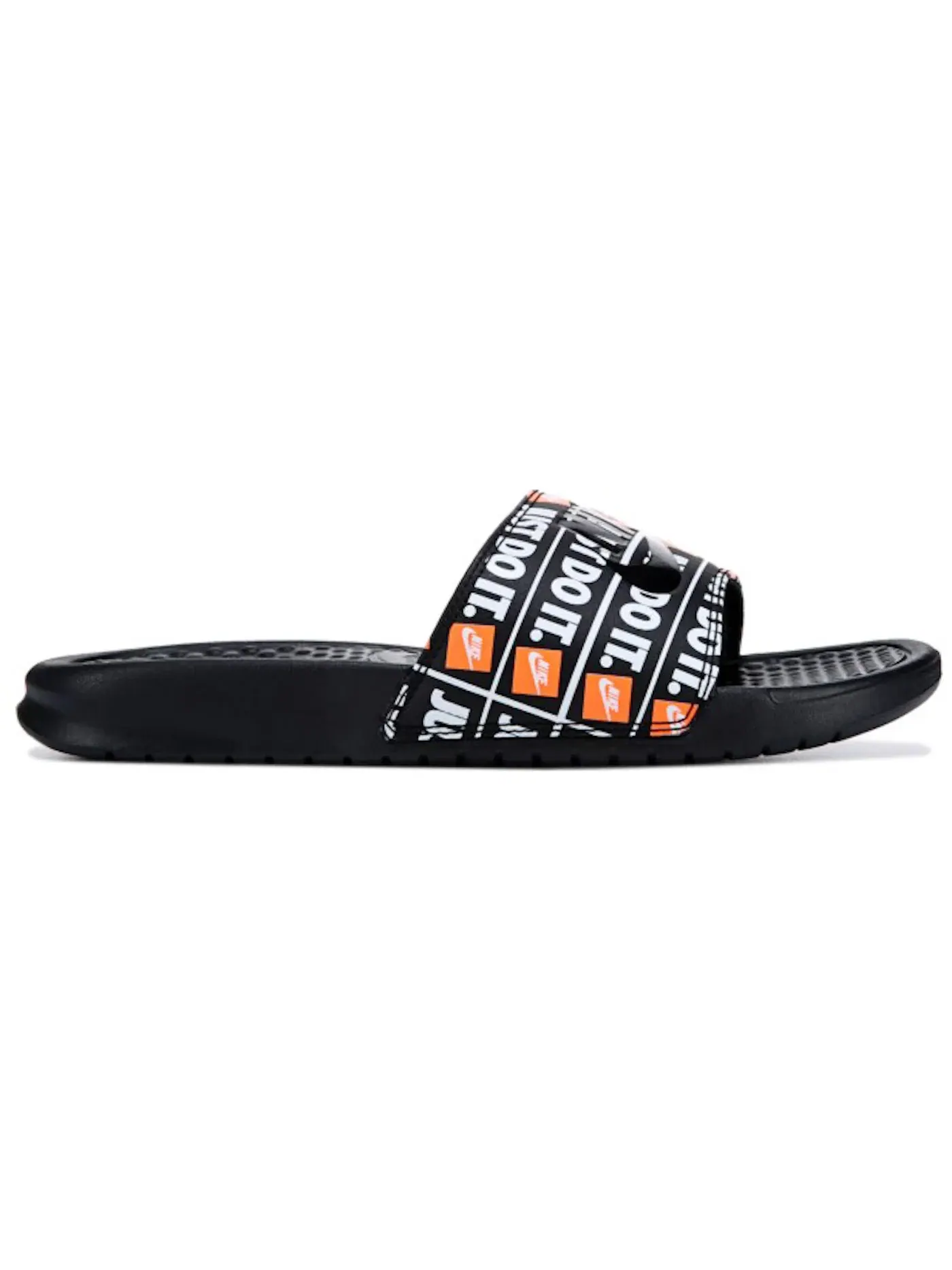 Мужские шлепанцы с принтом Nike Benassi JDI — изображение 1 из 1, черный/черный