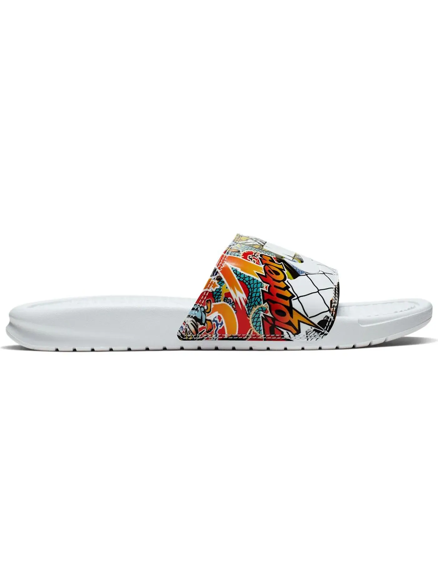 Женские шлепанцы с принтом Nike Benassi JDI Print — изображение 1 из 1, белый/белый