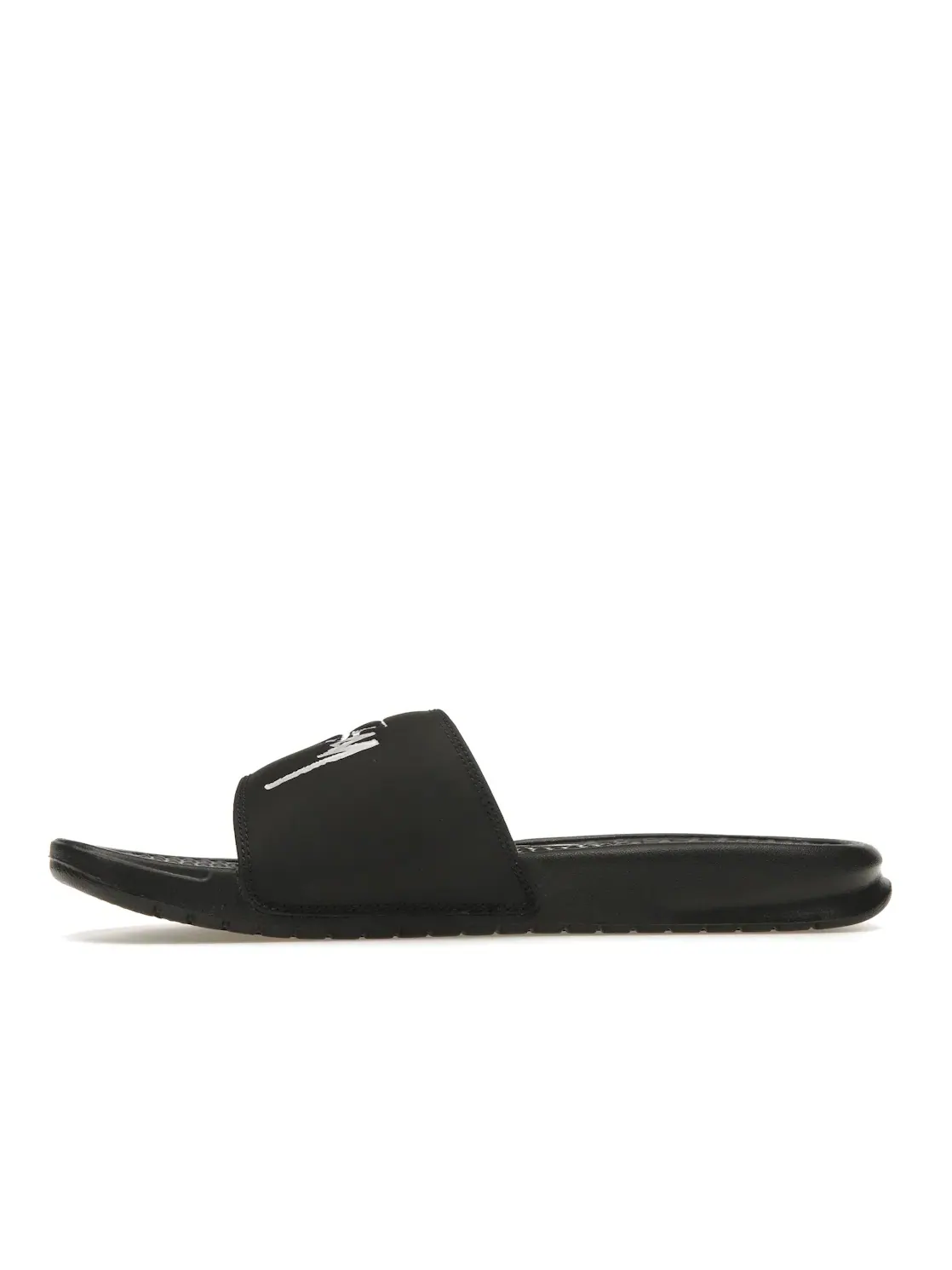 Мужские сандалии-слайды с принтом Stussy Nike Benassi — изображение 3 из 4, черный/белый-черный