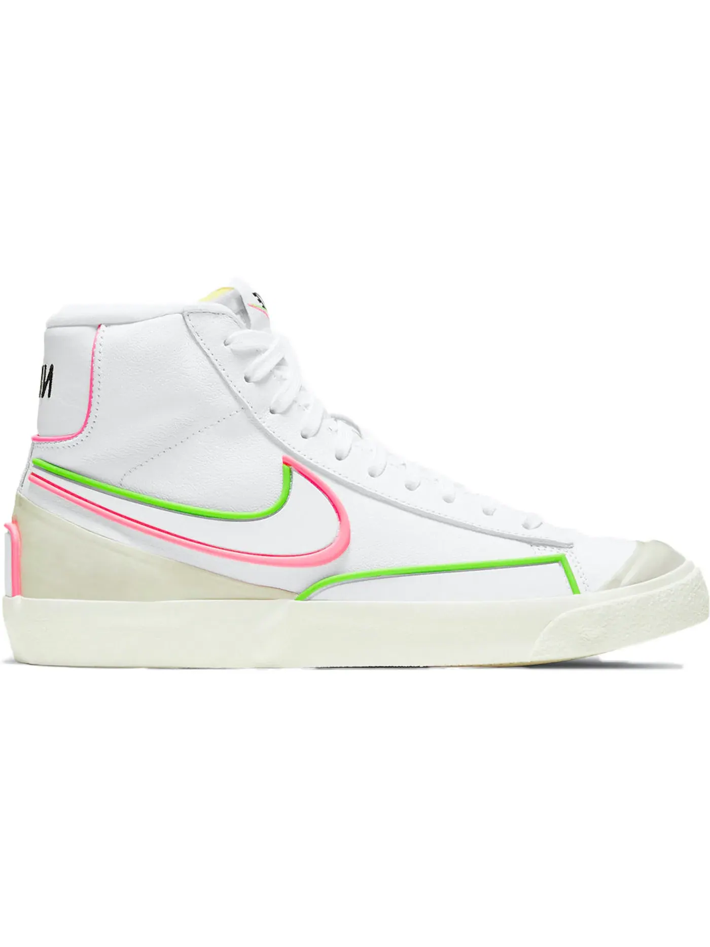 Женские кроссовки высокие с контрастной отделкой Nike Blazer 77 Infinite — изображение 1 из 1, белый/зеленый