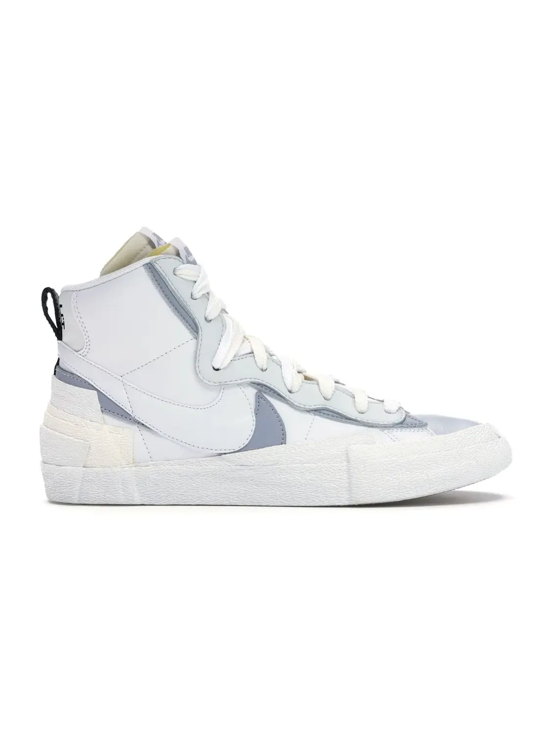 Мужские кроссовки Sacai Nike Blazer Mid White Grey — изображение 1 из 4, белый/белый-серый-черный