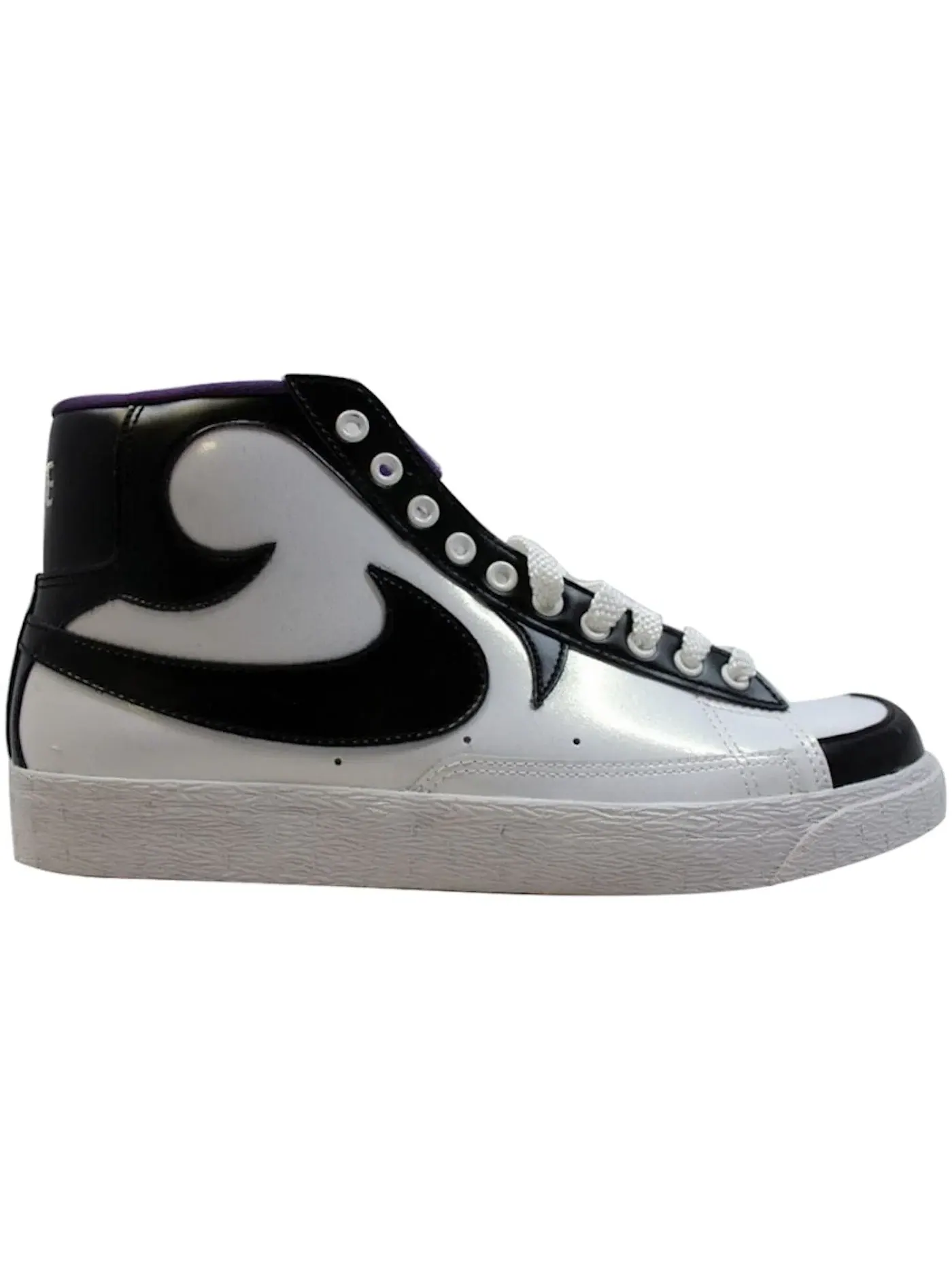 Мужские кроссовки для повседневной носки Nike Blazer High Nike — изображение 1 из 1, белый черный фиолетовый