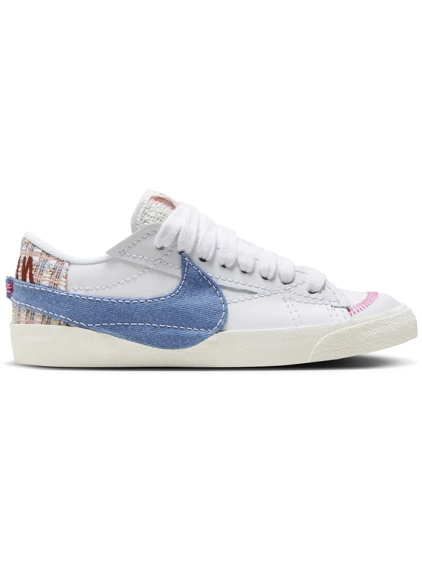Женские кроссовки Lifestyle с джинсовой отделкой Nike Blazer Low 77 Jumbo — изображение 1 из 5, белый/синий