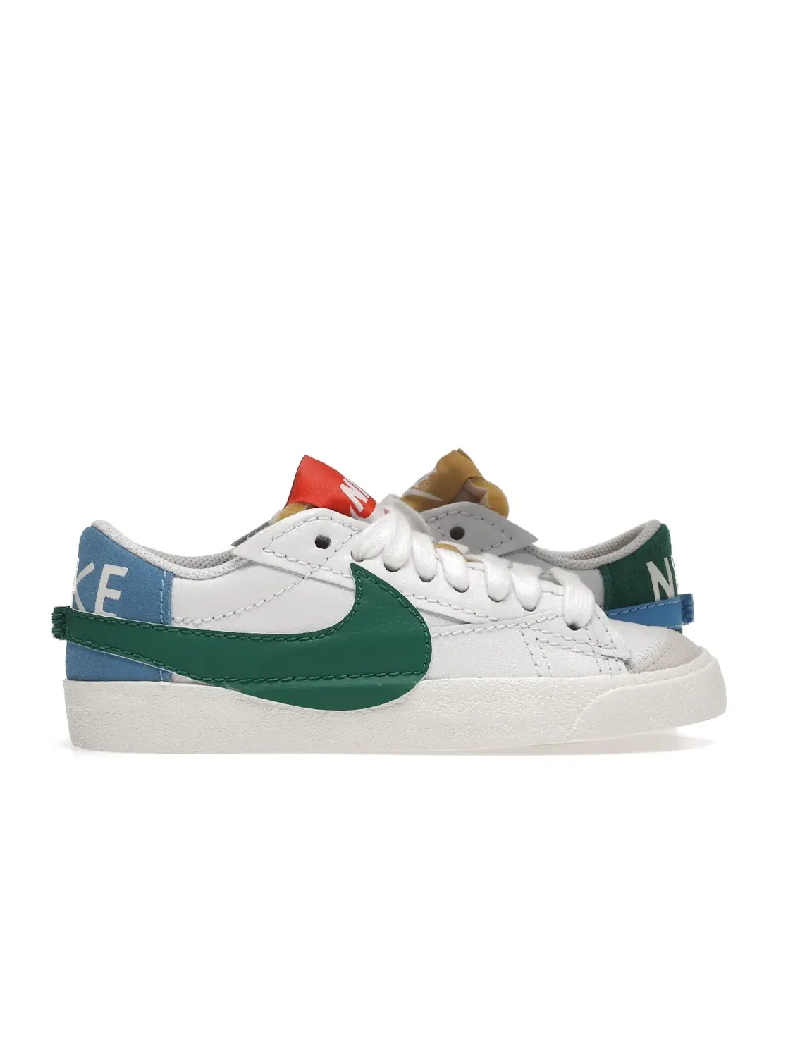 Женские кроссовки Lifestyle с принтом Nike Blazer Low 77 Jumbo — изображение 1 из 4, белый/синий