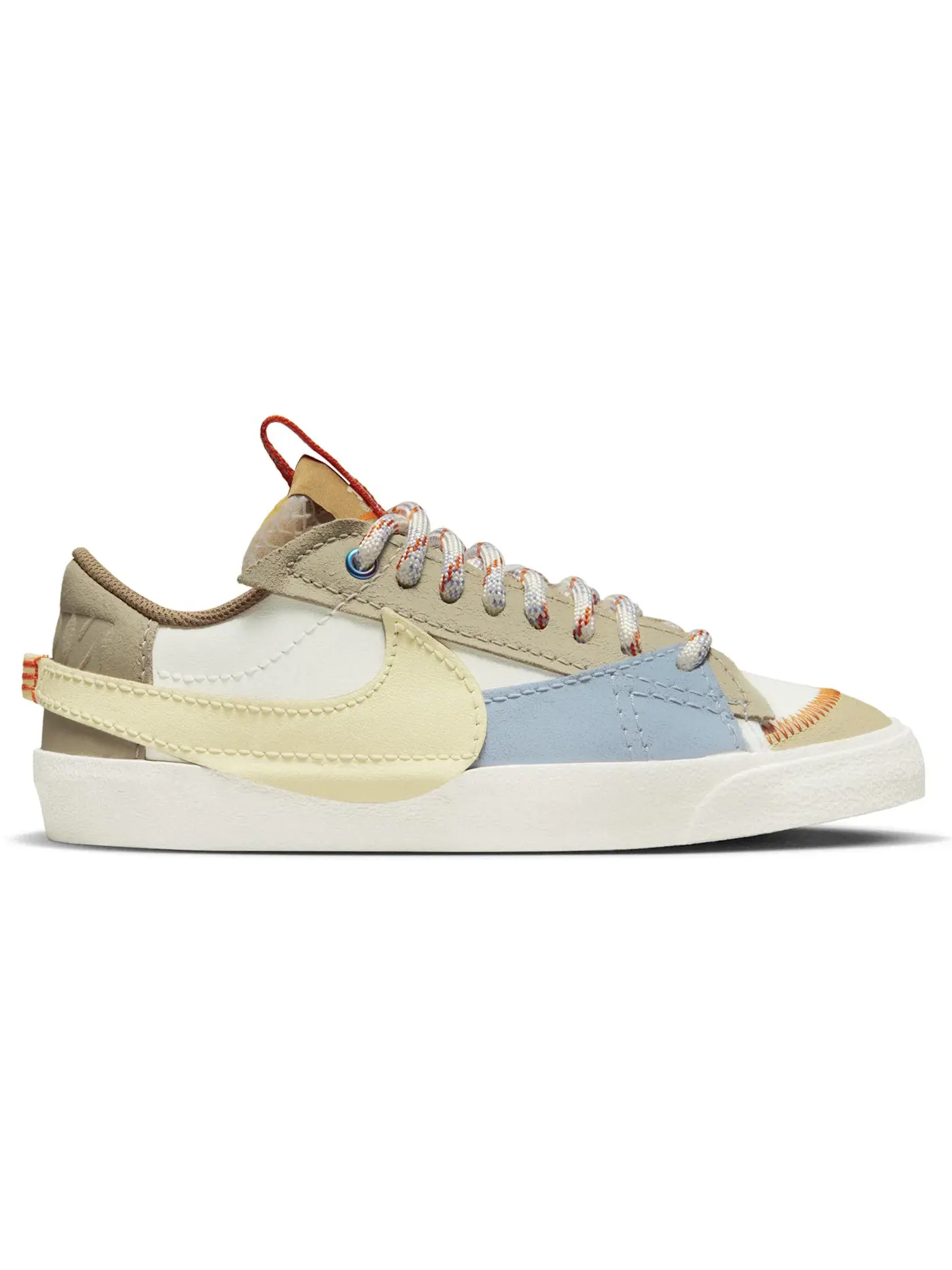 Женские кроссовки Lifestyle с длинным язычком Nike Blazer Low 77 Jumbo — изображение 1 из 1, синий-светлый-оранжевый