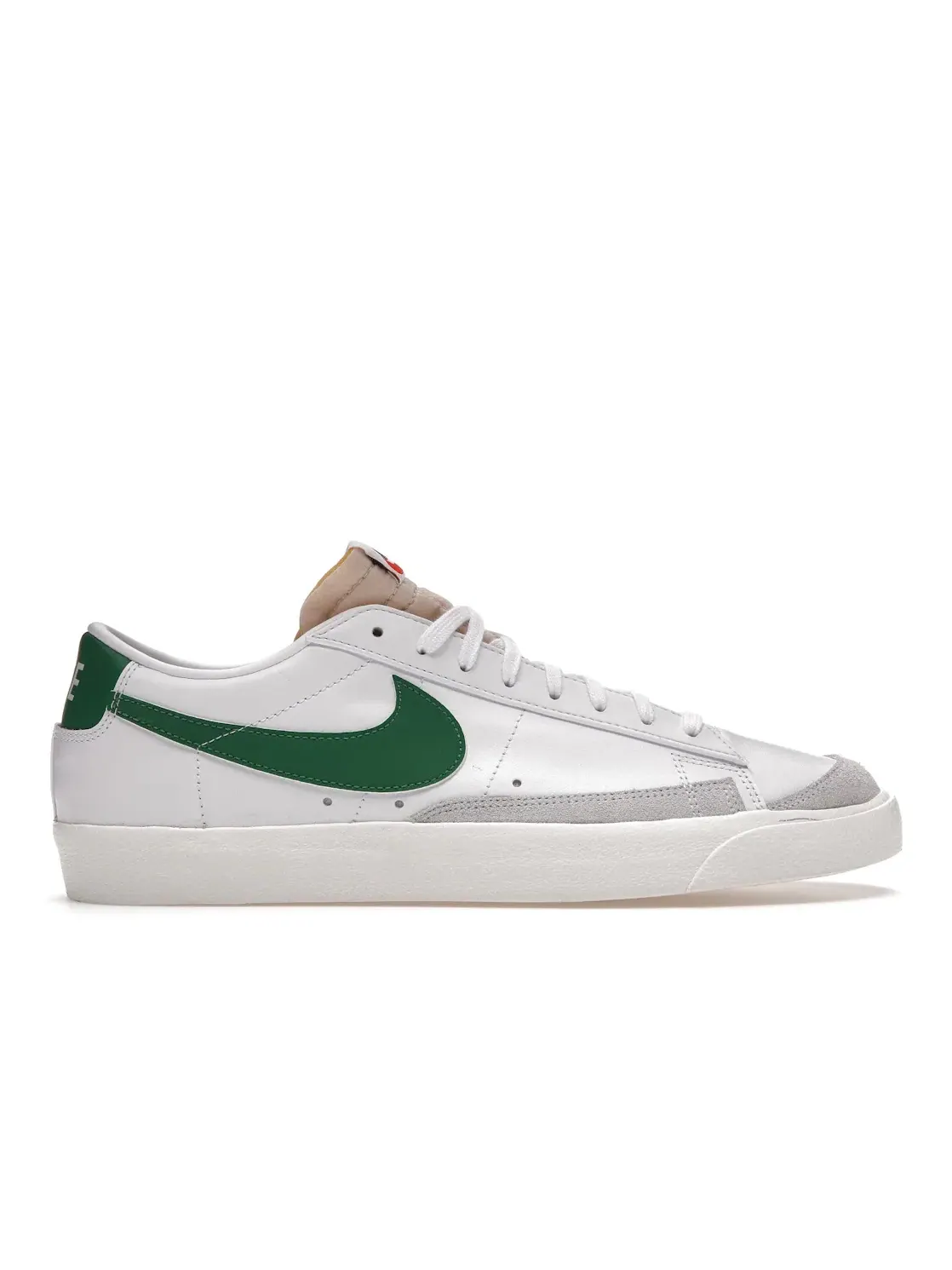 Мужские кроссовки Lifestyle с контрастным цветом Nike Blazer Low 77 — изображение 1 из 4, белый//черный/зеленый