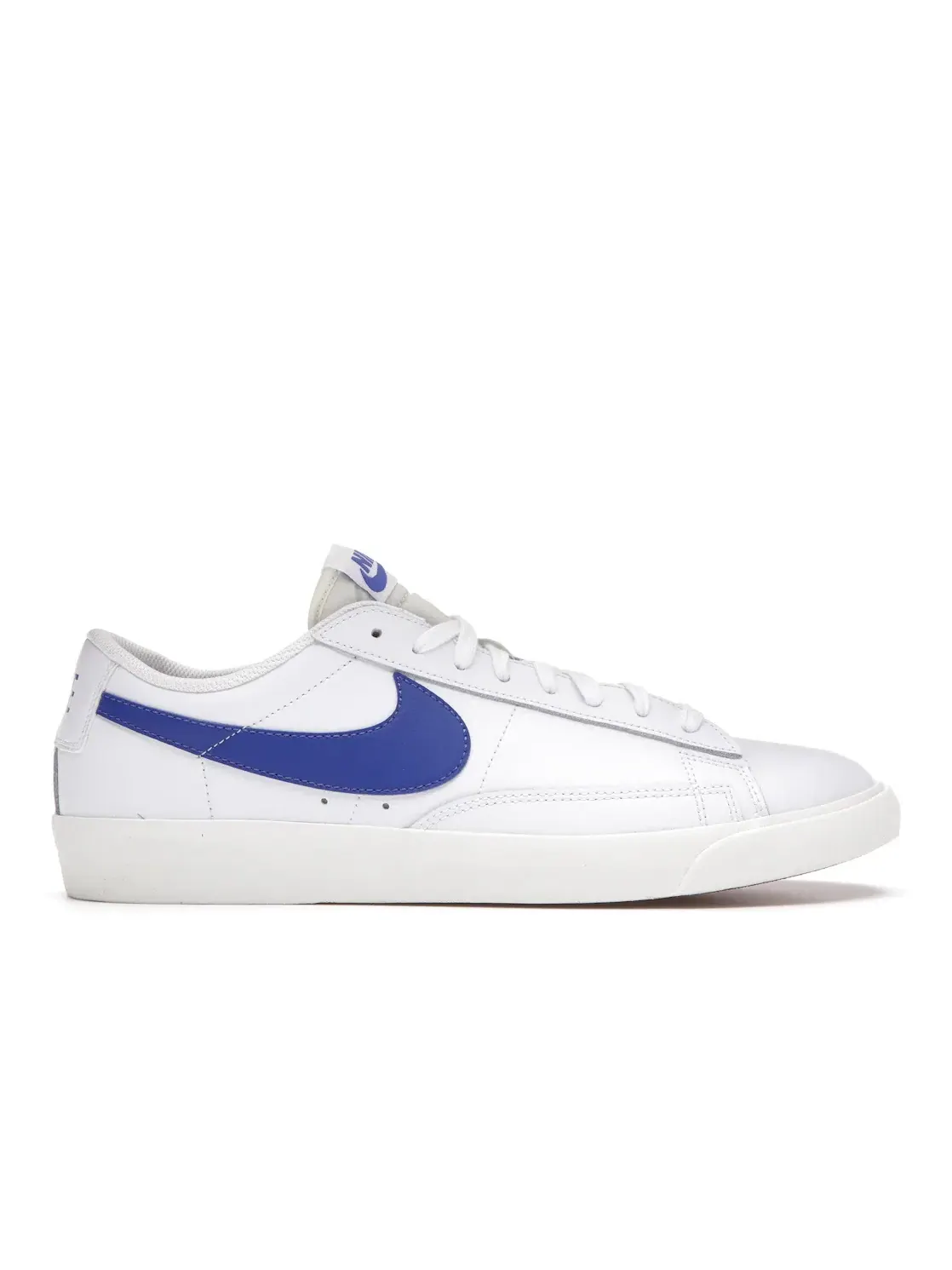 Мужские кроссовки кожаные Nike Blazer Low Leather — изображение 1 из 4, белый//синий