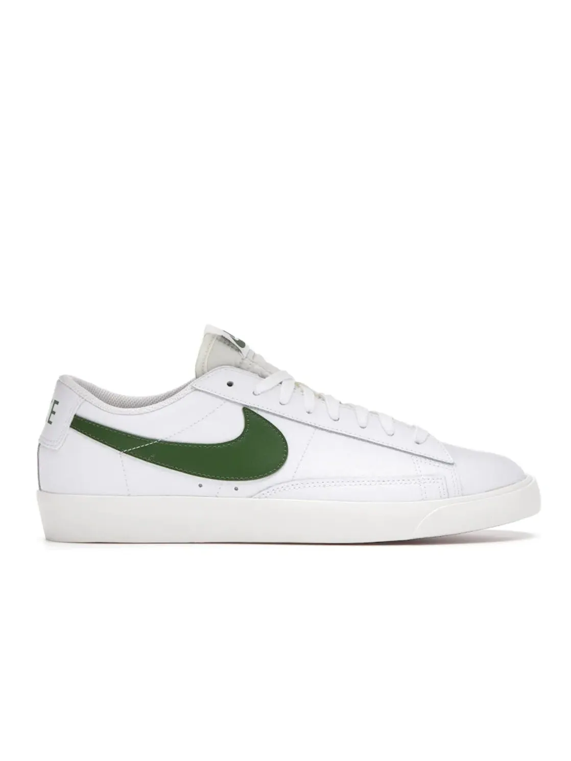 Мужские кроссовки кожаные Nike Blazer Low — изображение 1 из 4, белый/-зеленый