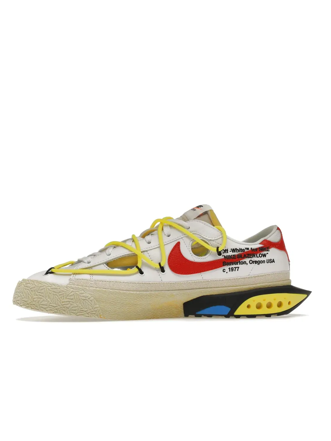 Мужские кроссовки Lifestyle Nike Blazer Low Off-White University Red — изображение 3 из 4, белый/красный/белый
