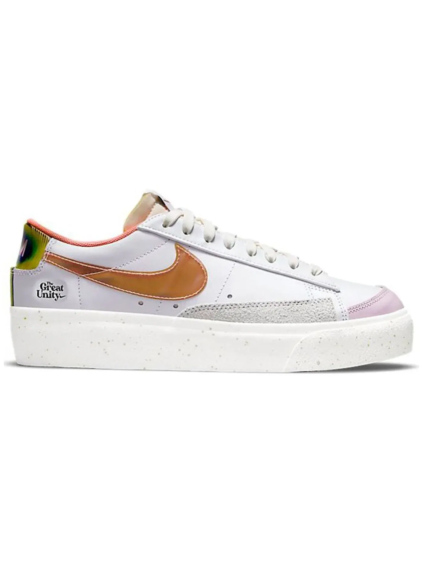 Женские кроссовки Nike Blazer Low Platform — изображение 1 из 1, белый/оранжевый/розовый