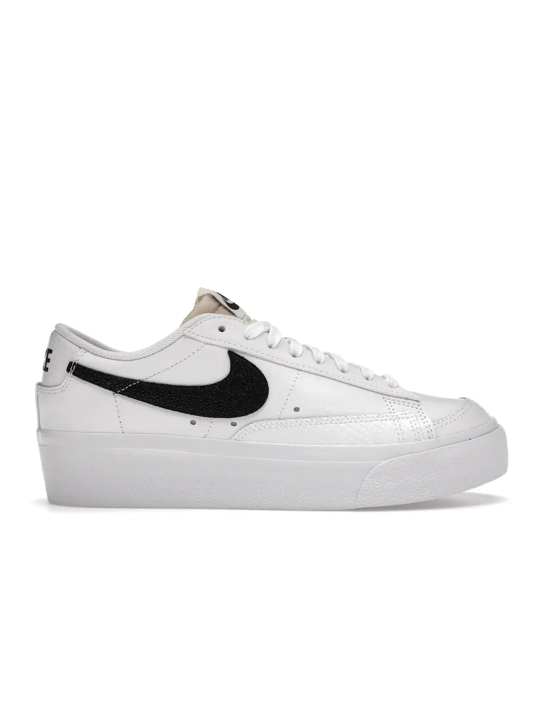 Женские кроссовки с платформой Nike Blazer Low Platform — изображение 1 из 4, белый/черный-натуральный