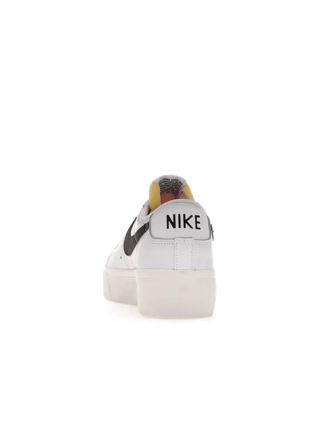 Женские кроссовки Lifestyle с платформой Nike Blazer Low Platform Nike — изображение 4 из 4, белый/черный--оранжевый