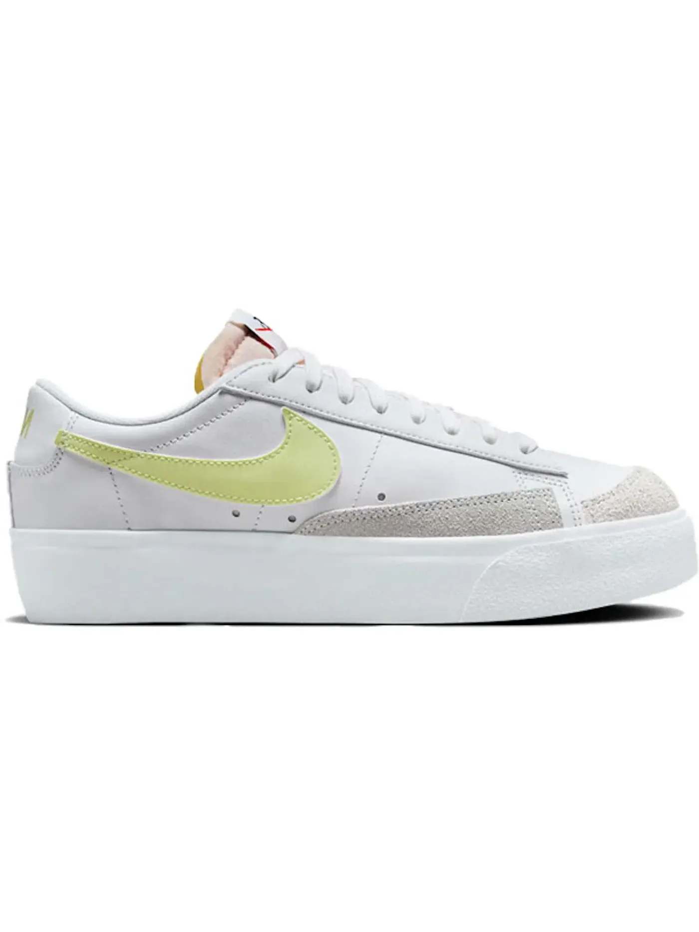 Женские кроссовки Lifestyle Nike Blazer Low Platform — изображение 1 из 1, белый/оранжевый/черный