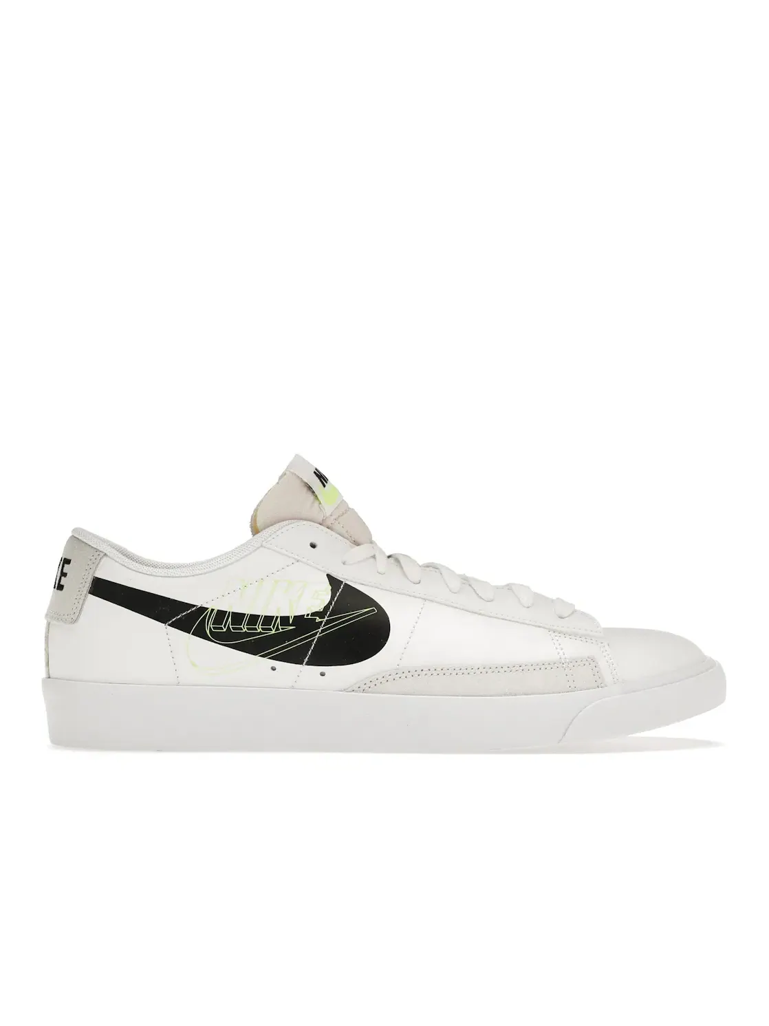 Мужские кроссовки Lifestyle с принтом Nike Blazer Low Nike — изображение 1 из 4, белый/черный