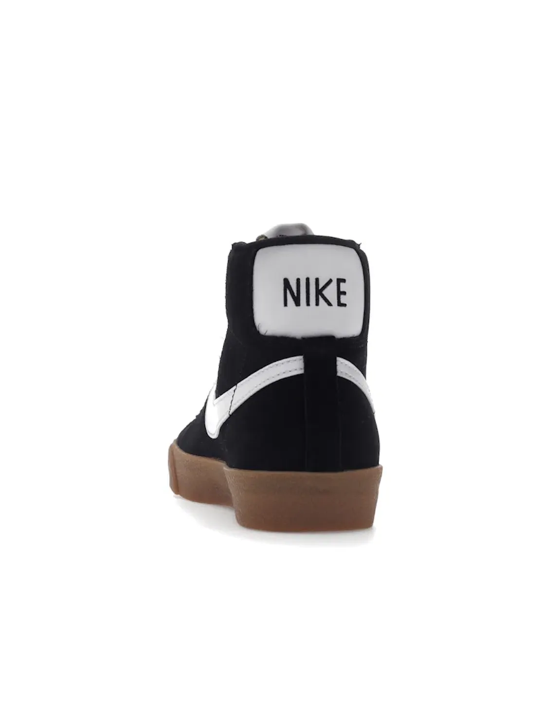 Женские кроссовки из замши с контрастным Swoosh Nike Blazer Mid 77 — изображение 4 из 4, черный/белый-коричневый